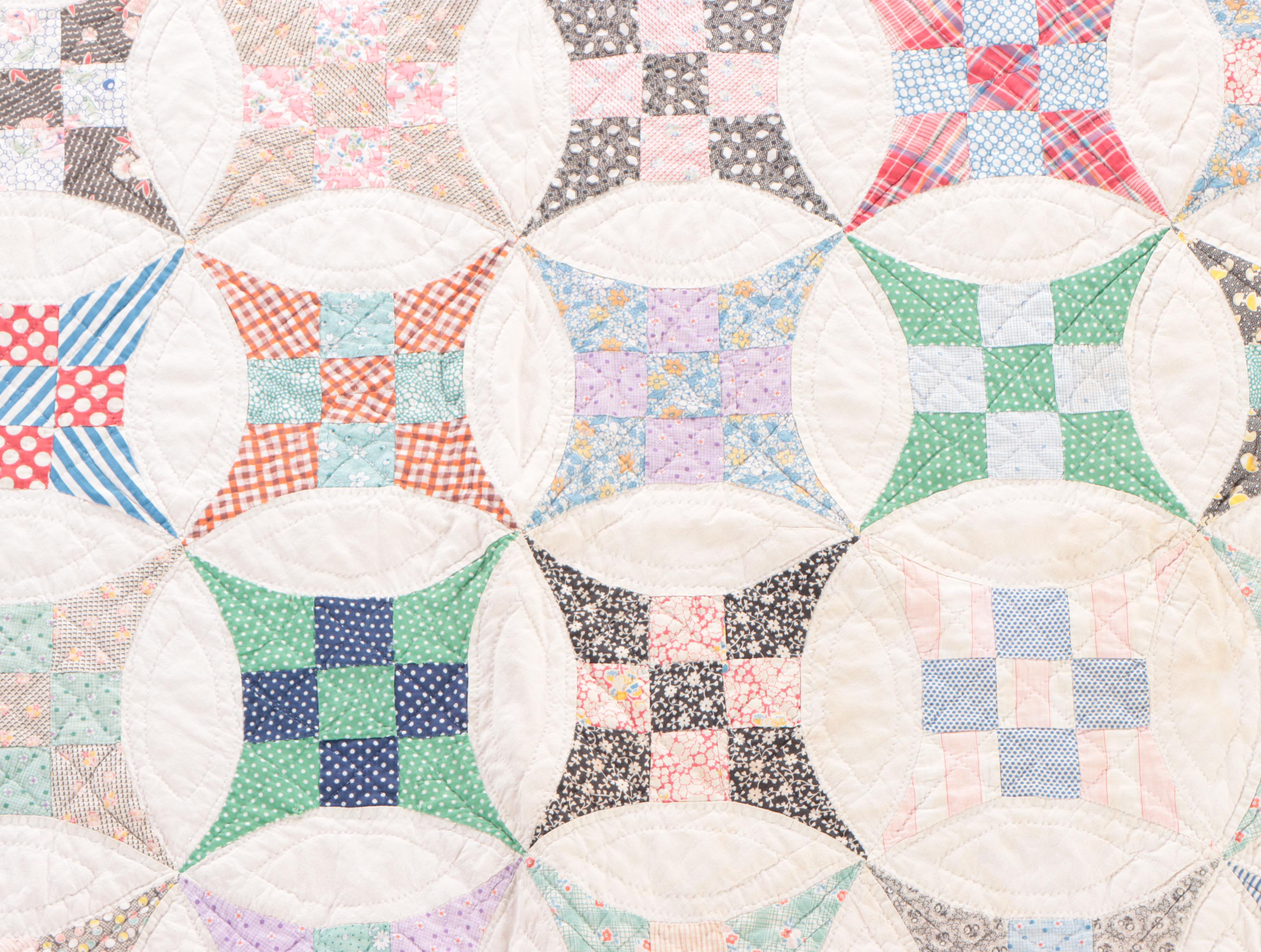 Handmade "Cathedral Window" Quilt