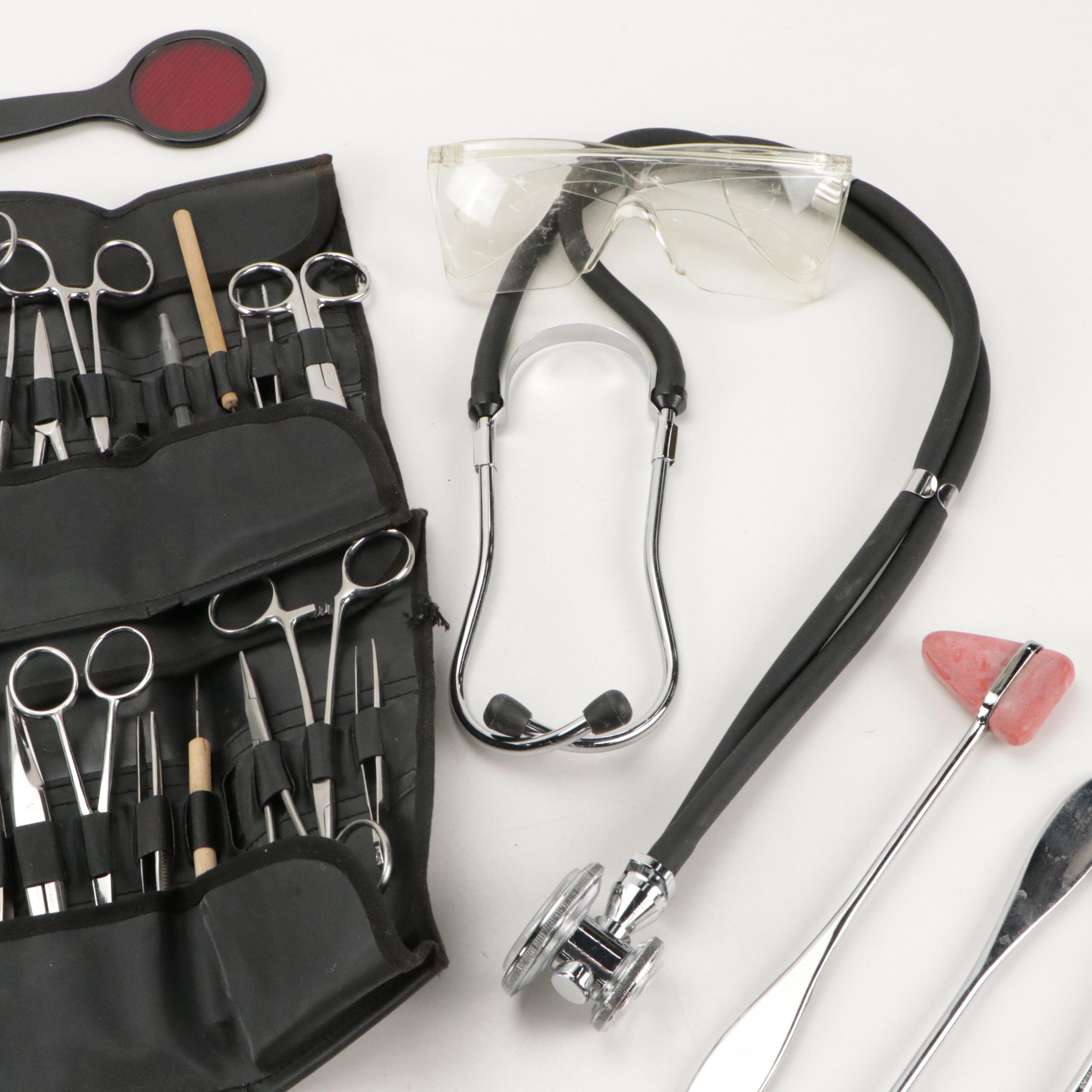 Surgeon's Field Kit With Stethoscopes, Sphygmomanometer, Nasal Speculums, More