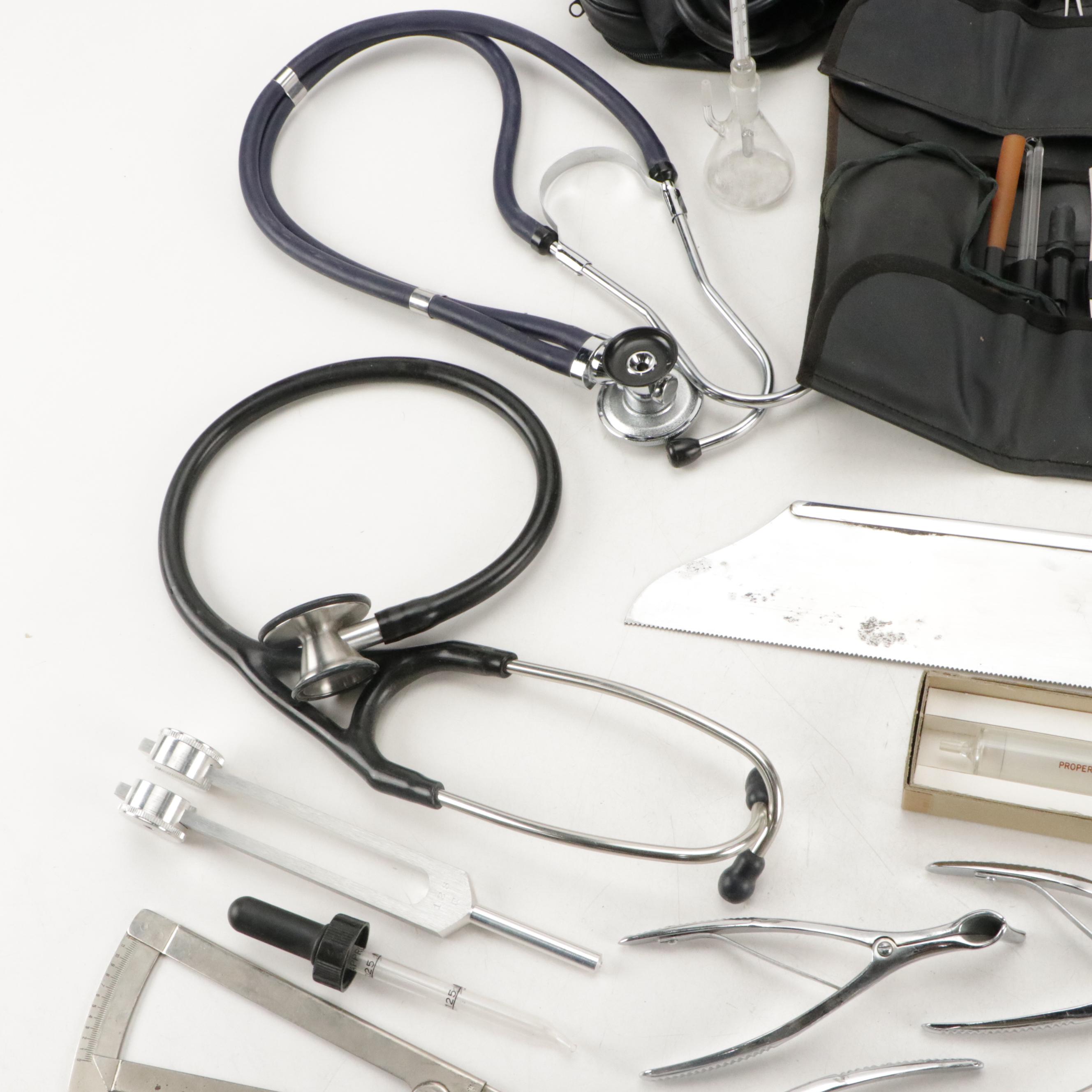 Surgeon's Field Kit With Stethoscopes, Sphygmomanometer, Nasal Speculums, More