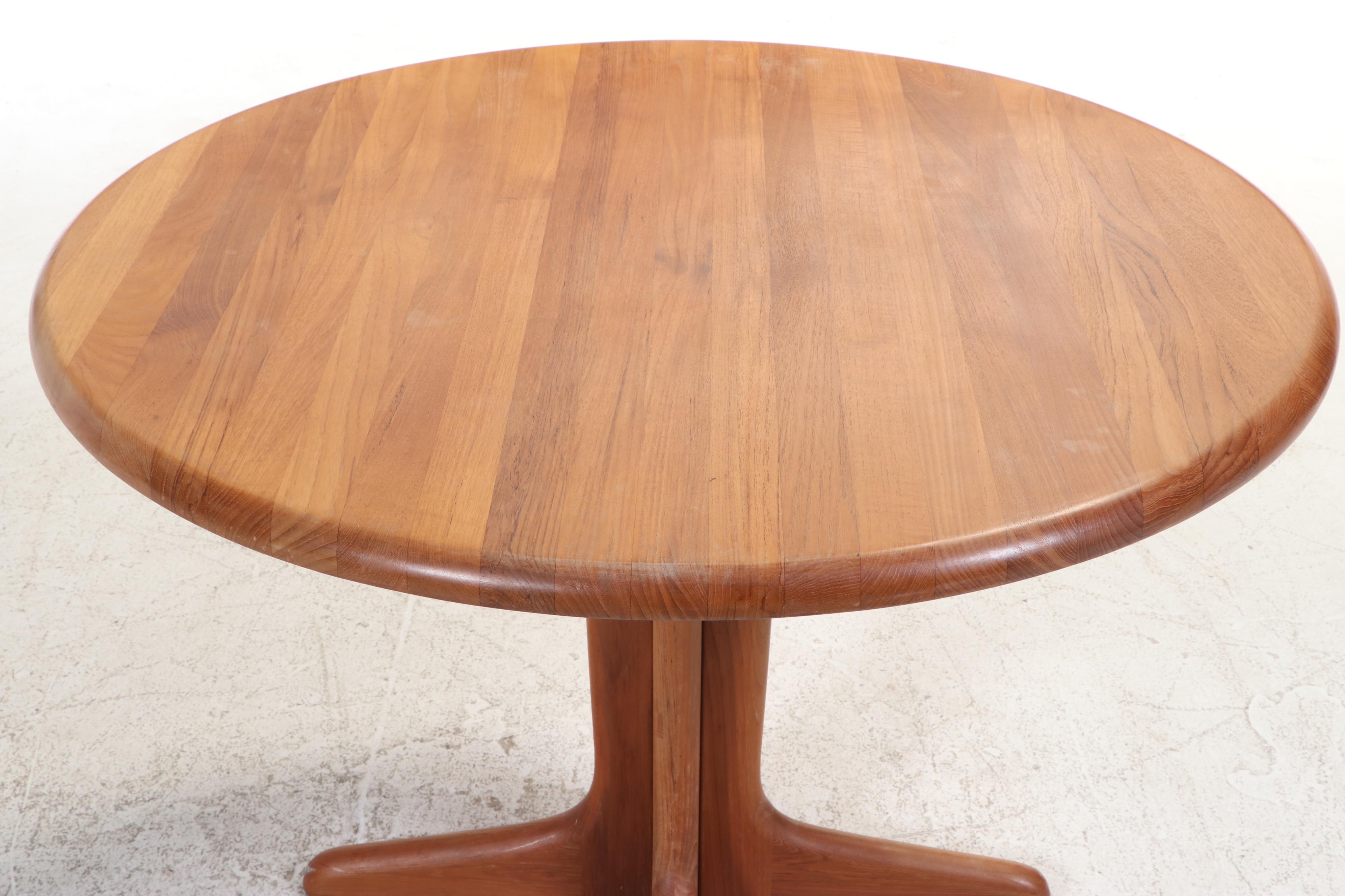 Danish Modern Teak Dinette Table and Four Armchairs