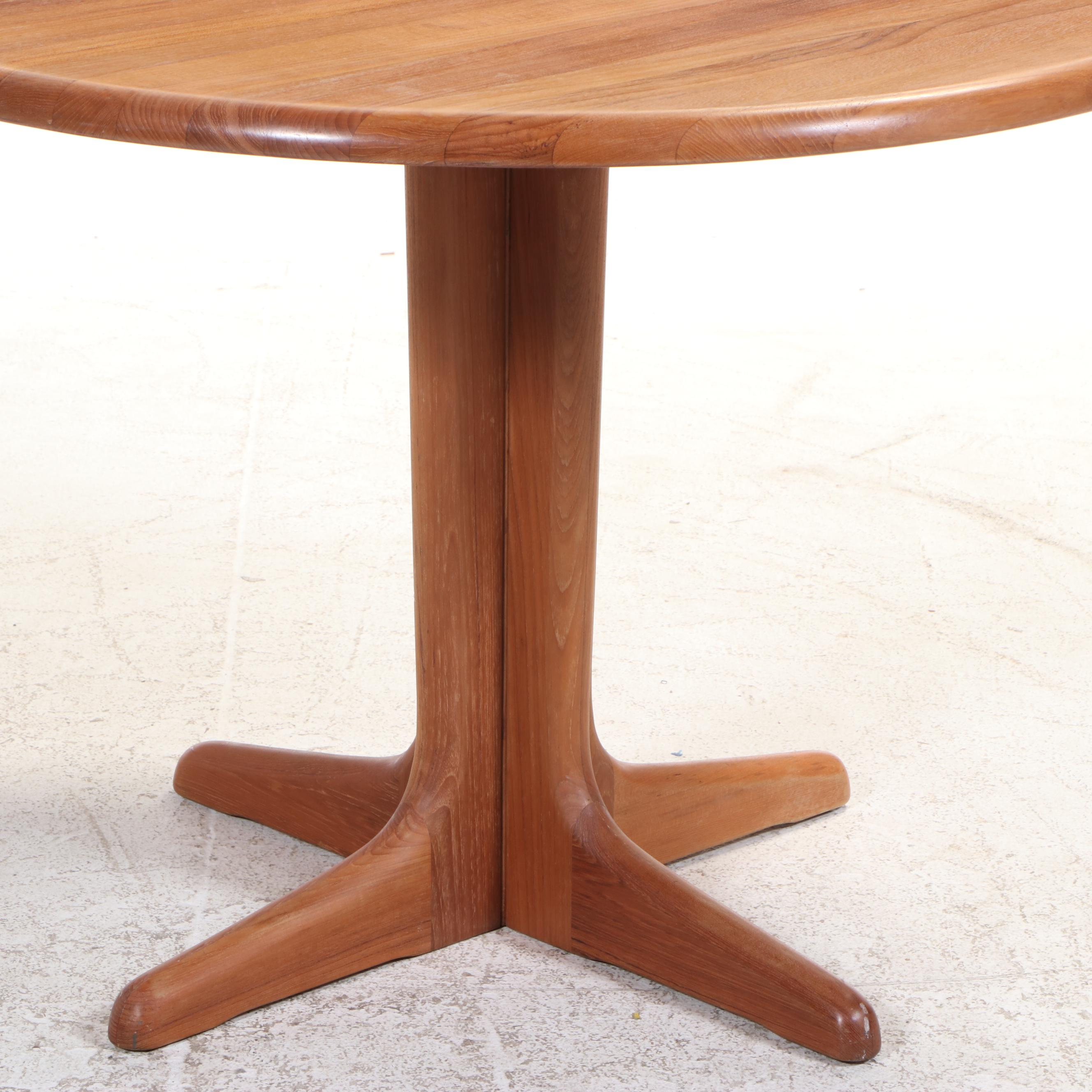 Danish Modern Teak Dinette Table and Four Armchairs