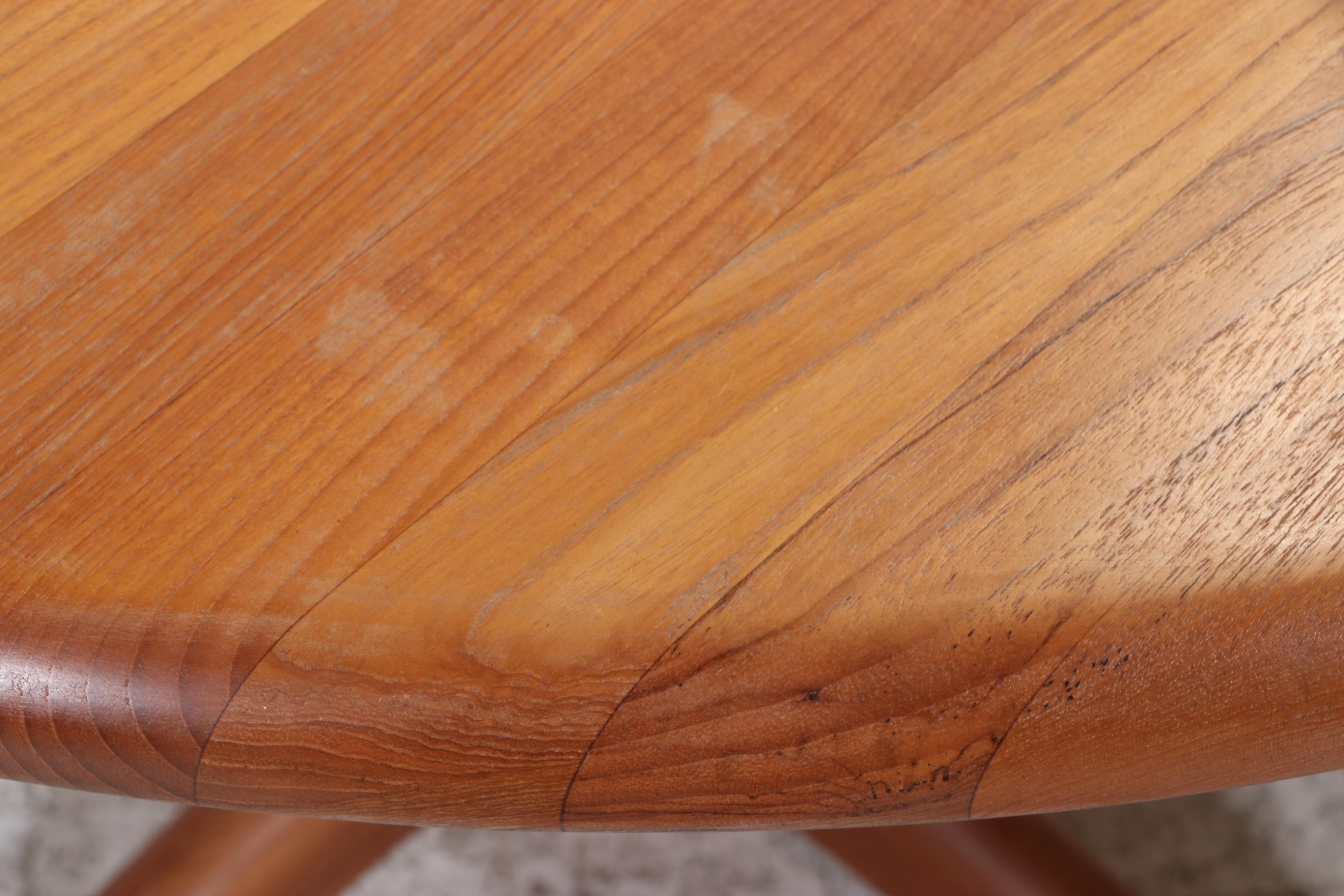 Danish Modern Teak Dinette Table and Four Armchairs