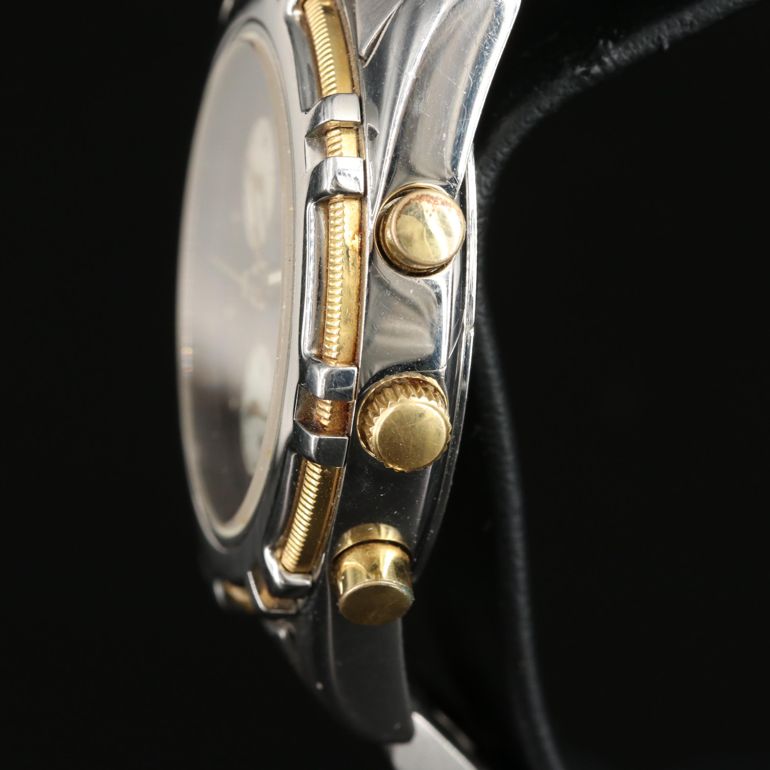 18K and Stainless Steel Chrysos Chronograph Quartz Watch