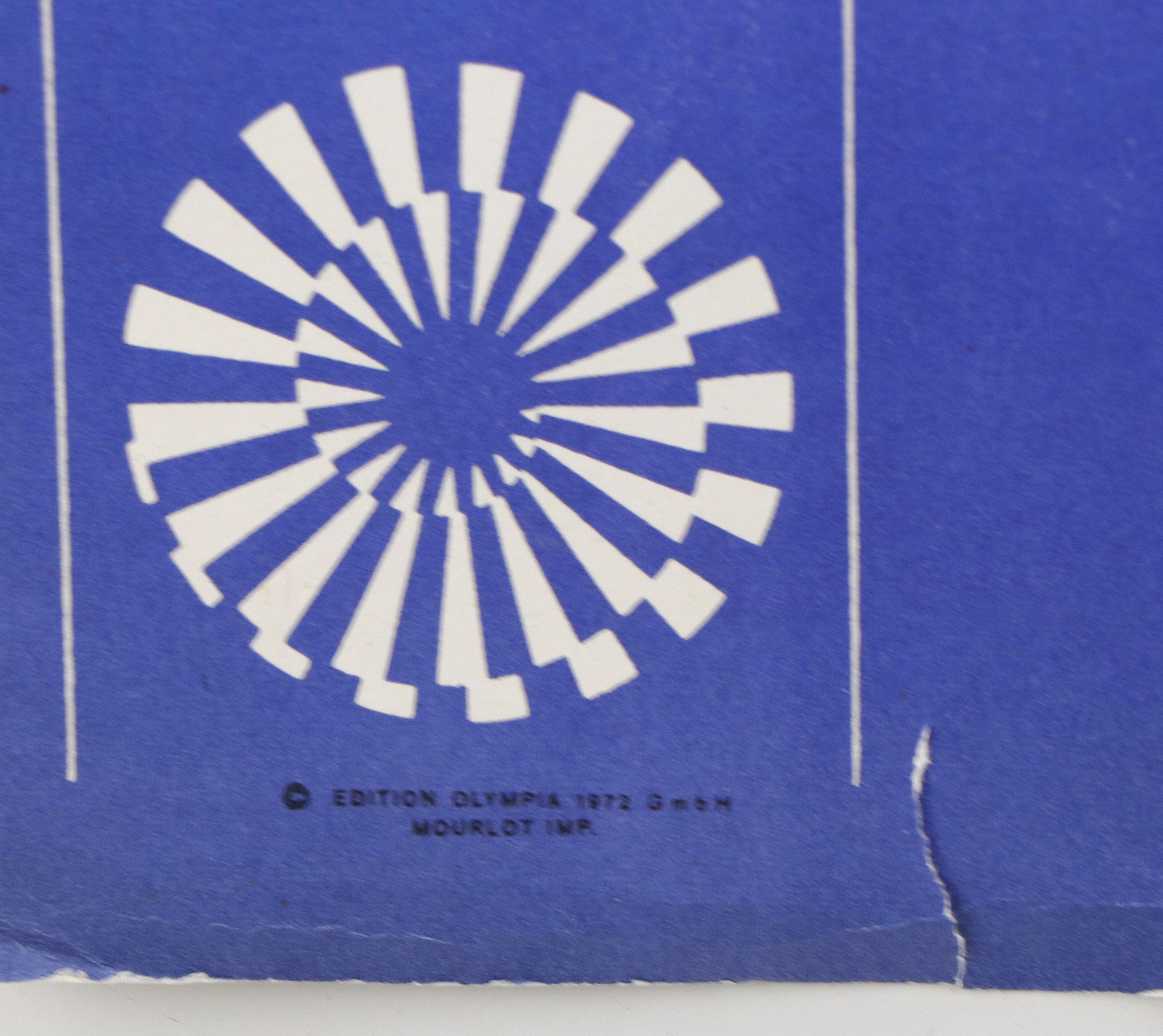 Marino Marini Lithograph Poster for 1972 Olympics, Munich