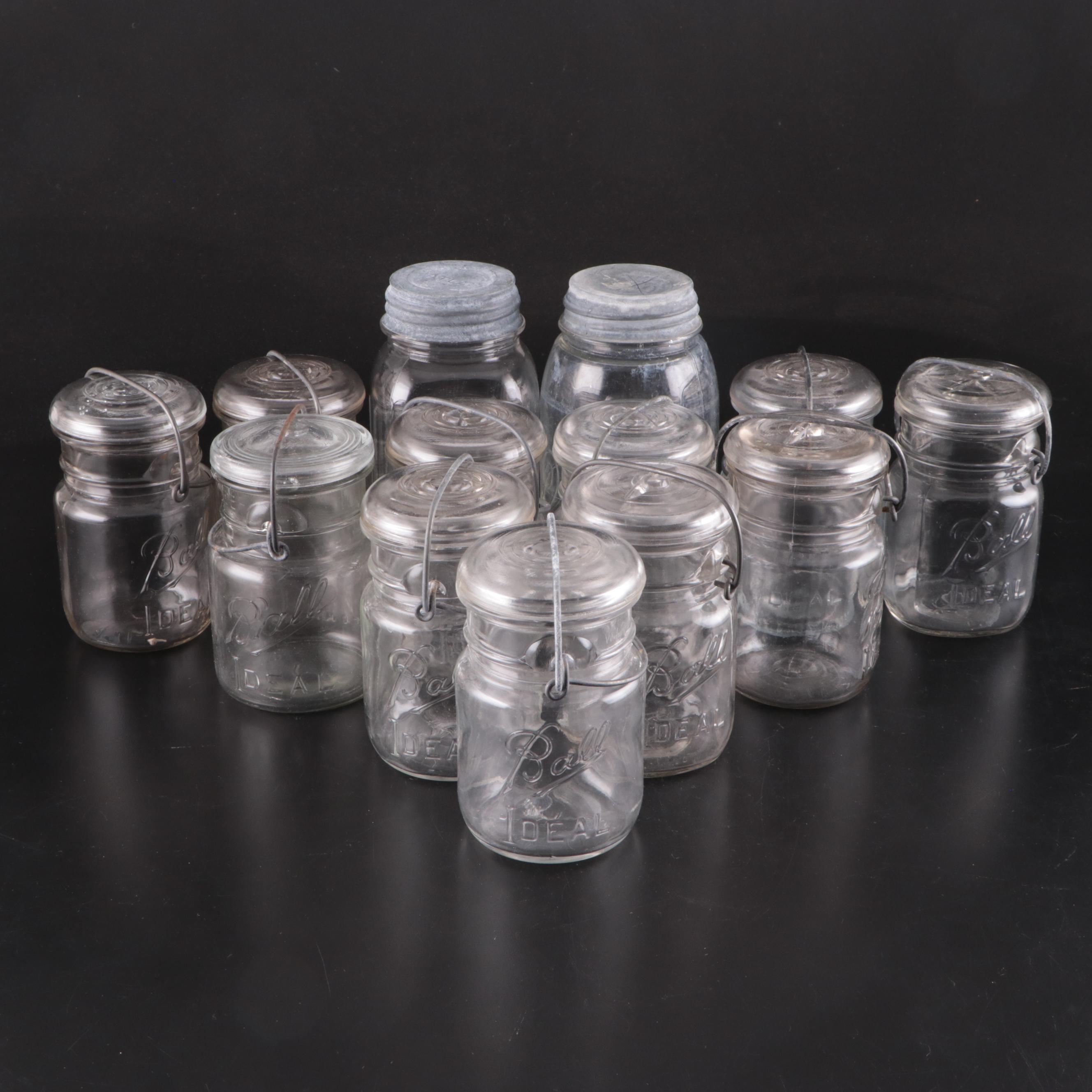 Ball Wire-Side Canning Jars with Ball and Drey "Perfect" Mason Jars