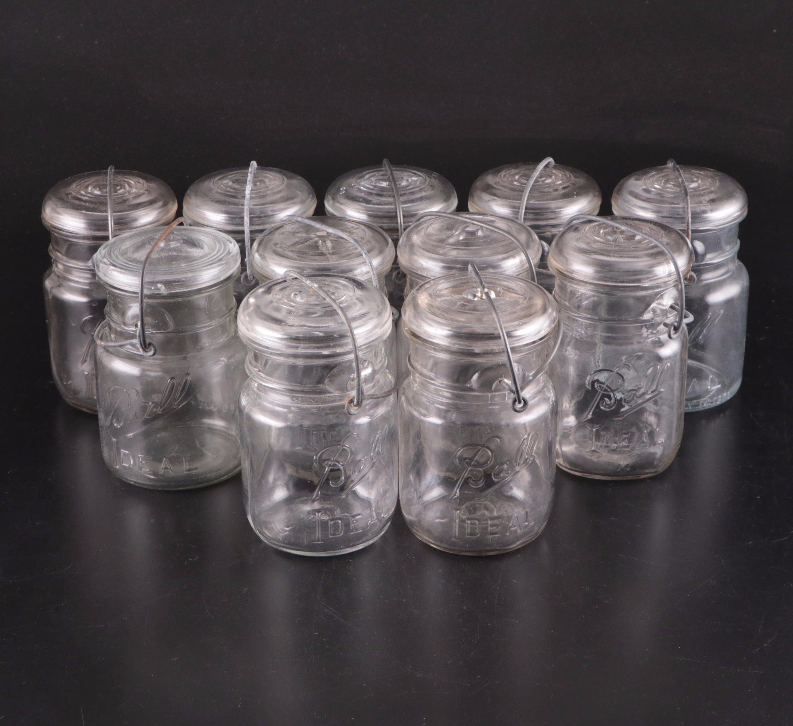 Ball Wire-Side Canning Jars with Ball and Drey "Perfect" Mason Jars