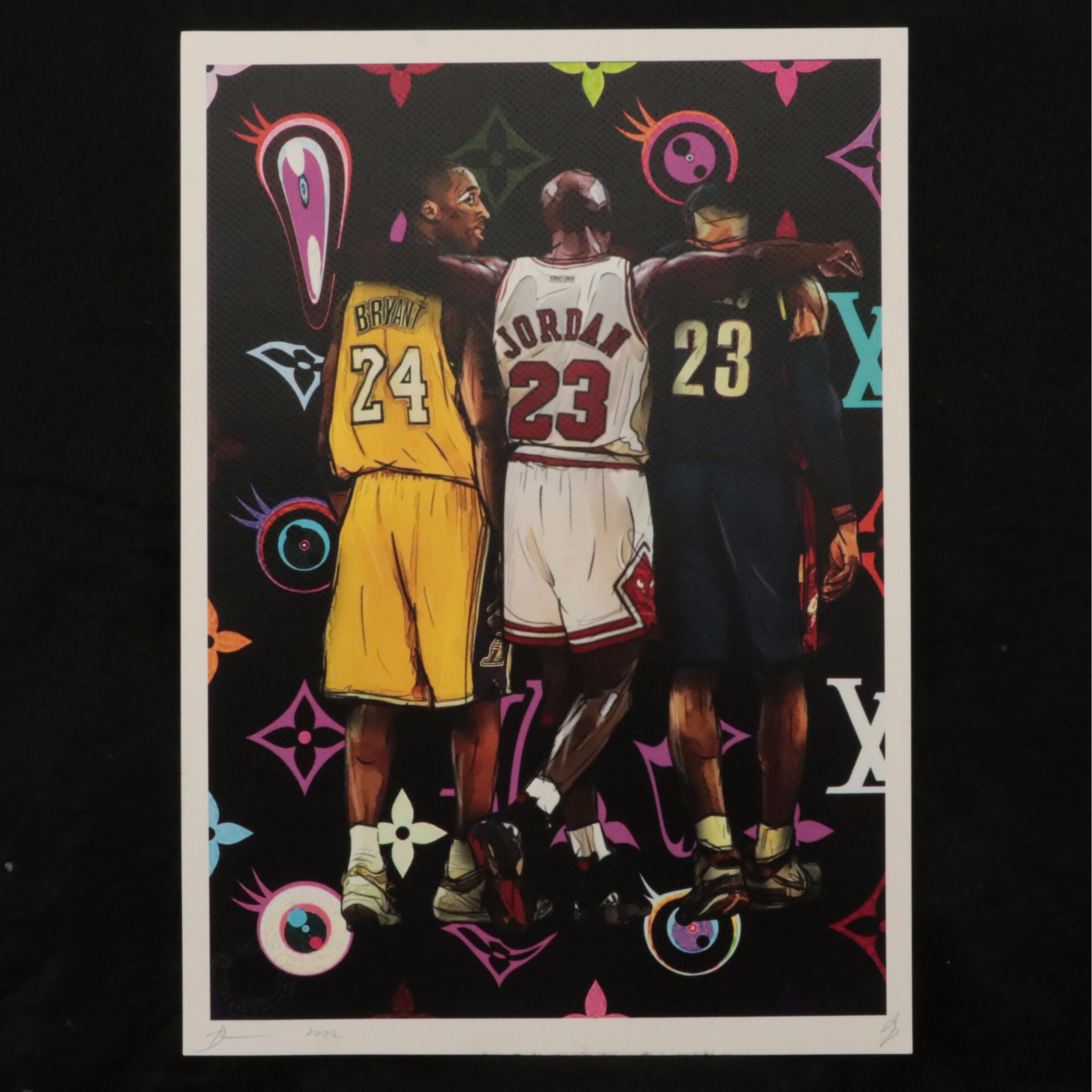 Death NYC Pop Art Graphic of Kobe, Jordan, and LeBron
