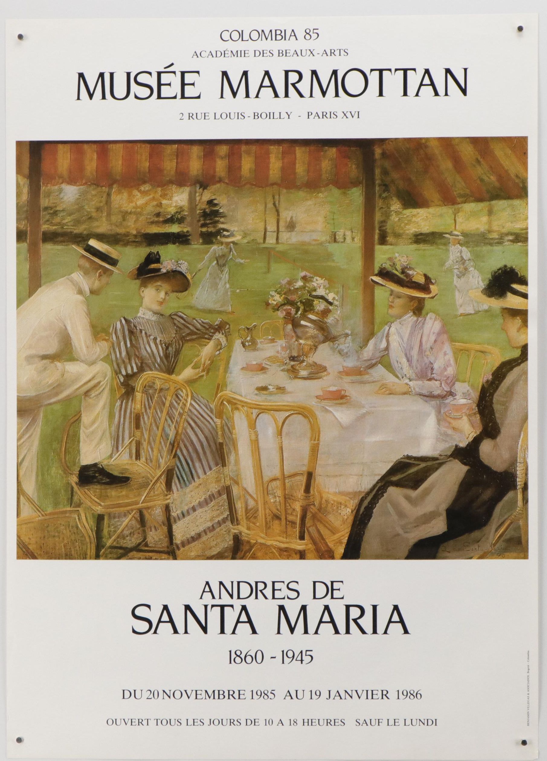 Paul Collomb Lithograph Exhibition Poster, More