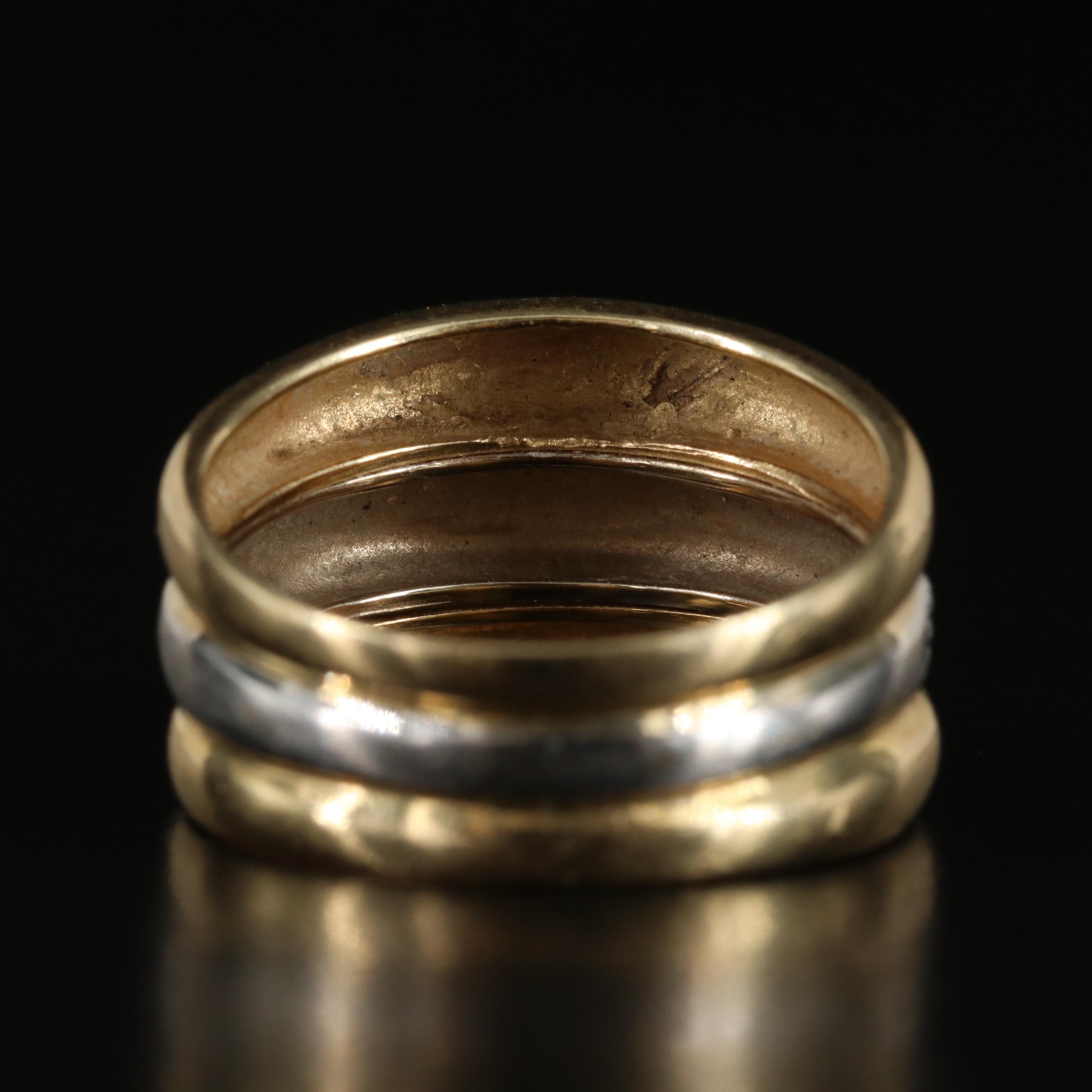 14K Soldered Ring Trio