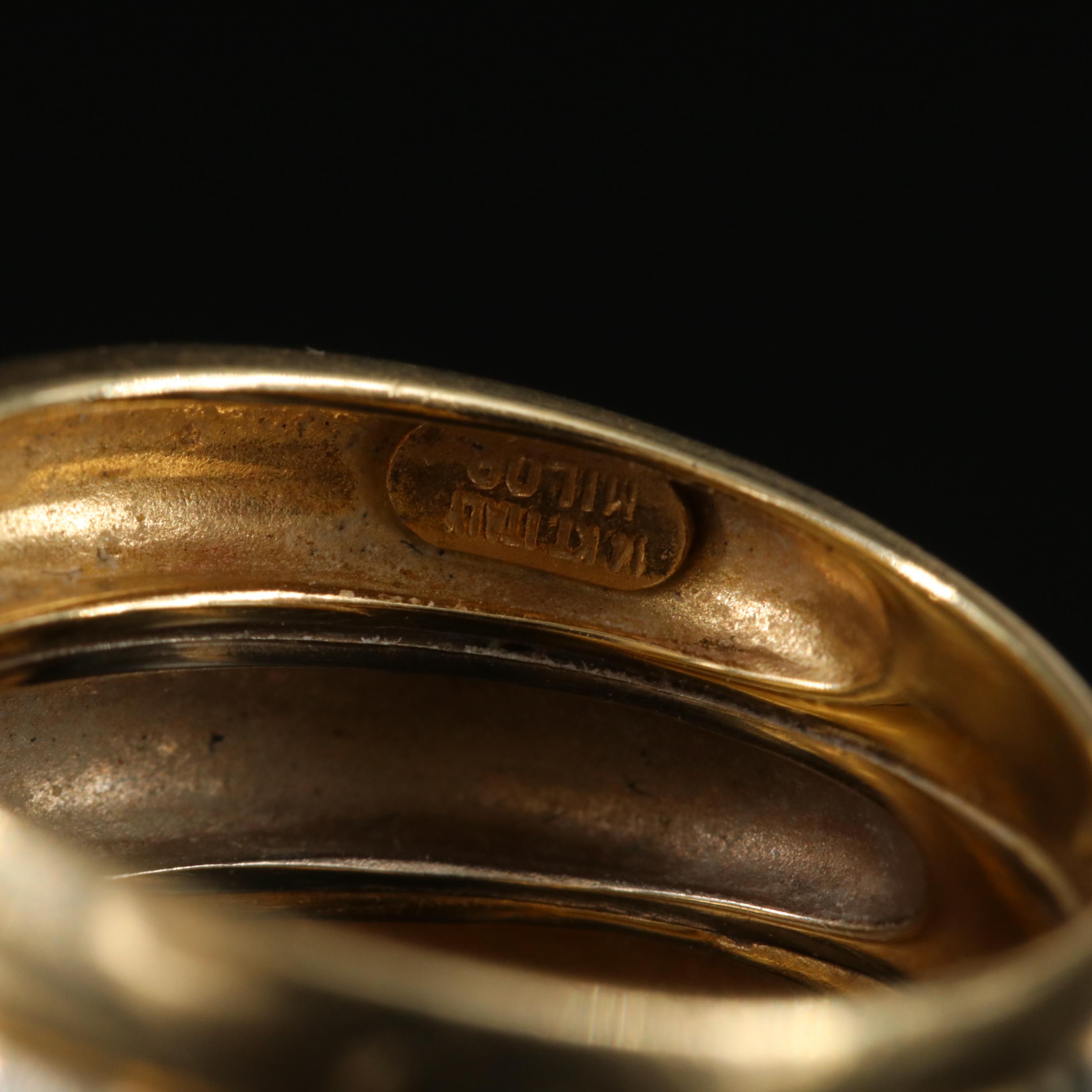 14K Soldered Ring Trio