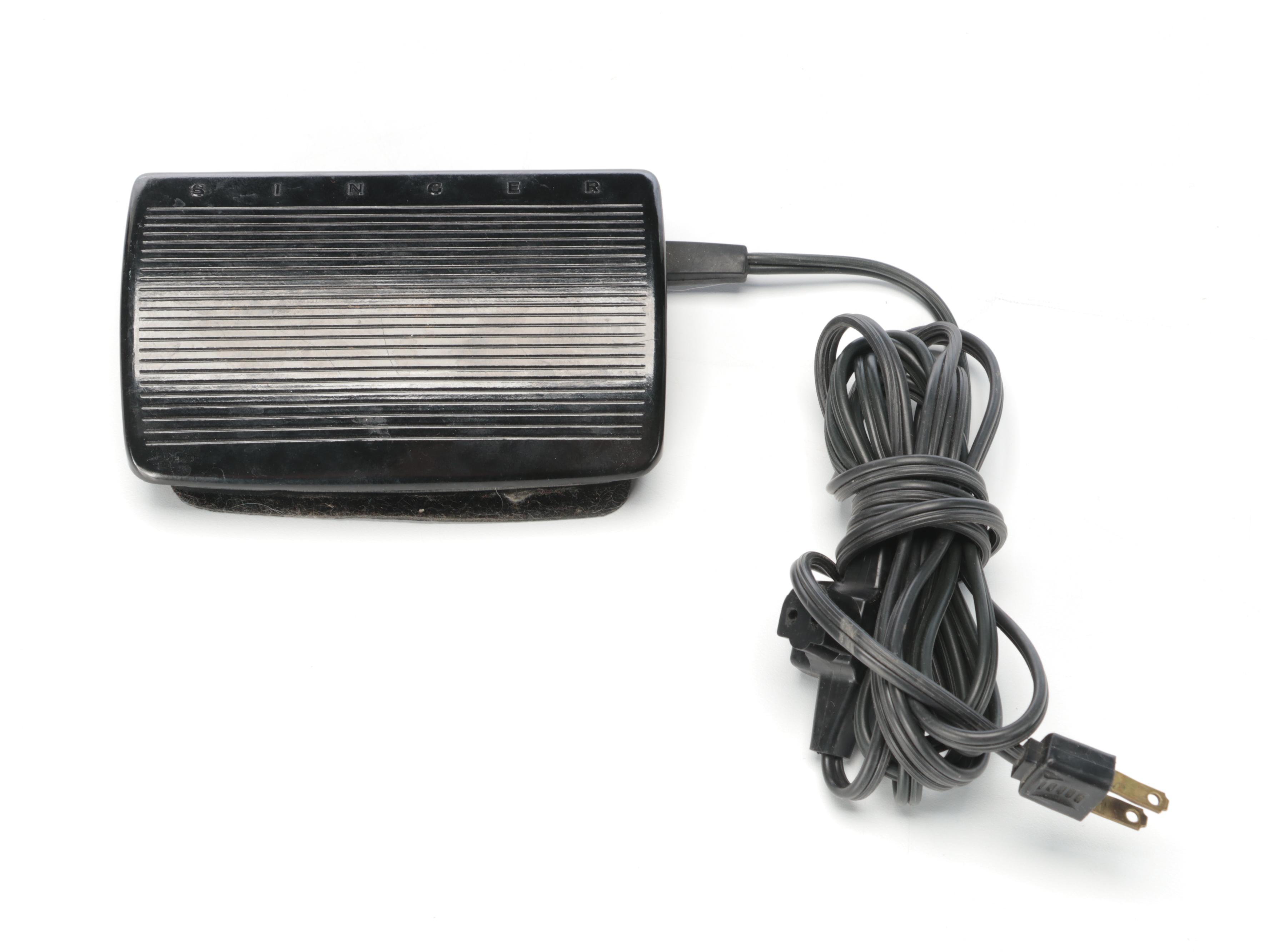 Singer Model 347 Turquoise Sewing Machine with Table and Stool