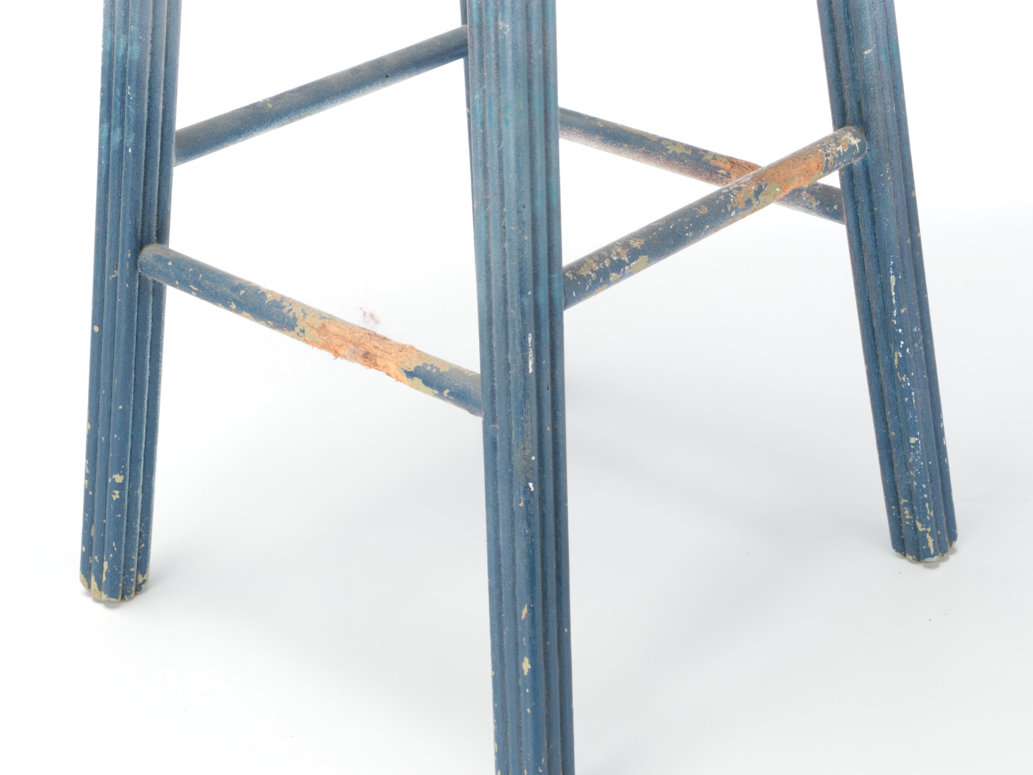 Singer Model 347 Turquoise Sewing Machine with Table and Stool