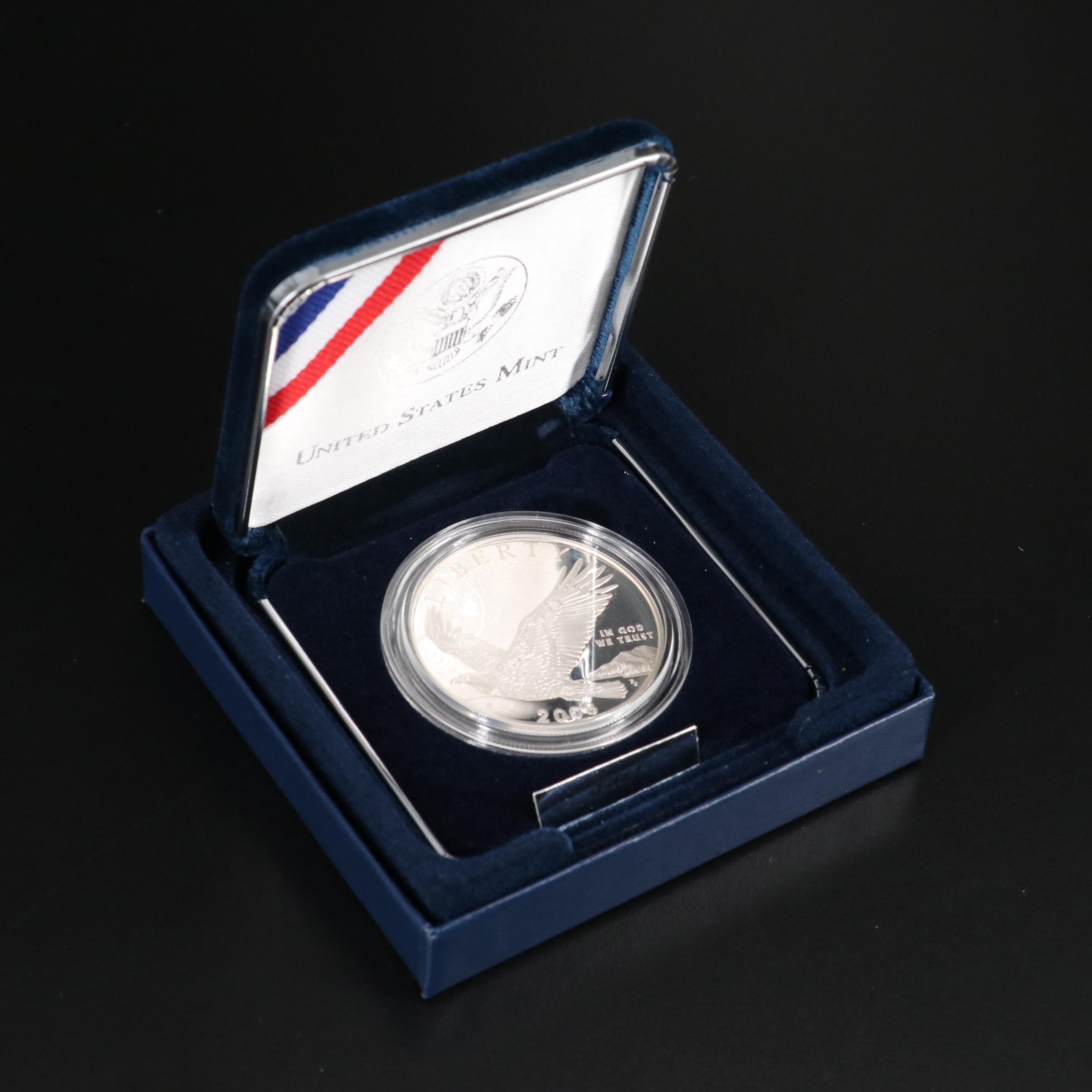Three Modern Commemorative Proof Silver Dollars