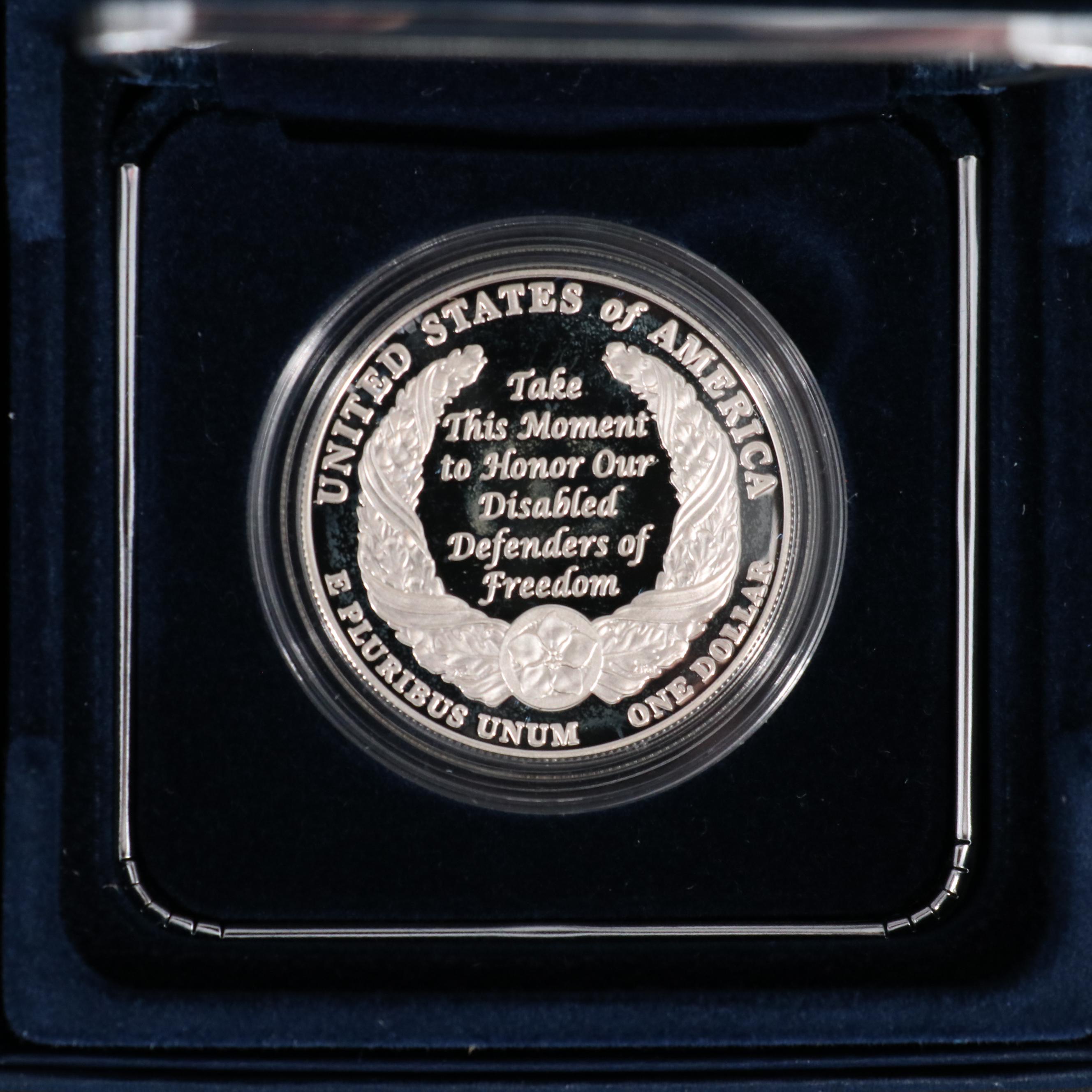 Three Modern Commemorative Proof Silver Dollars