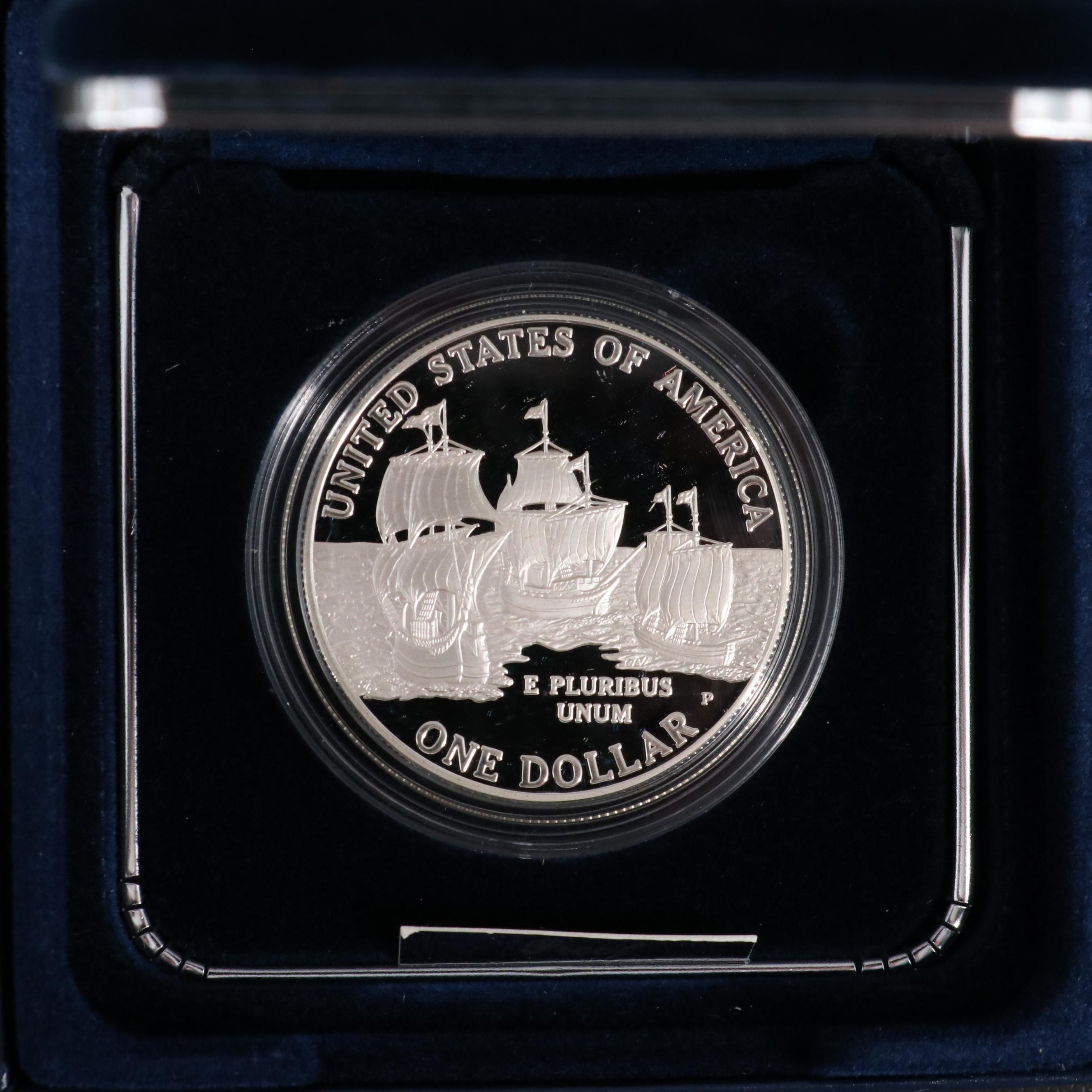 Three Modern Commemorative Proof Silver Dollars