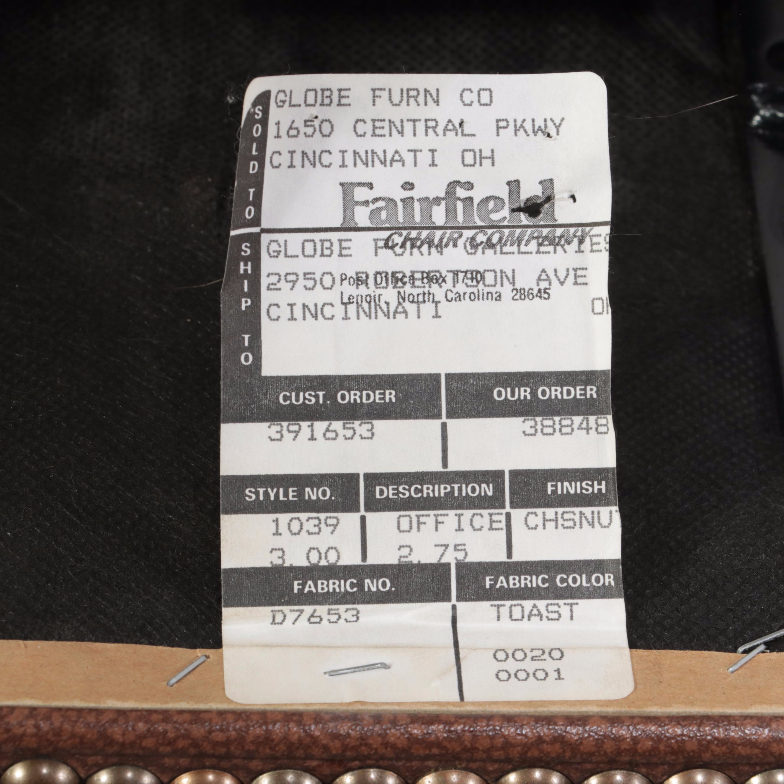 Drexel Enterprises Directoire Style Mahogany Desk with Farifield Executive Chair