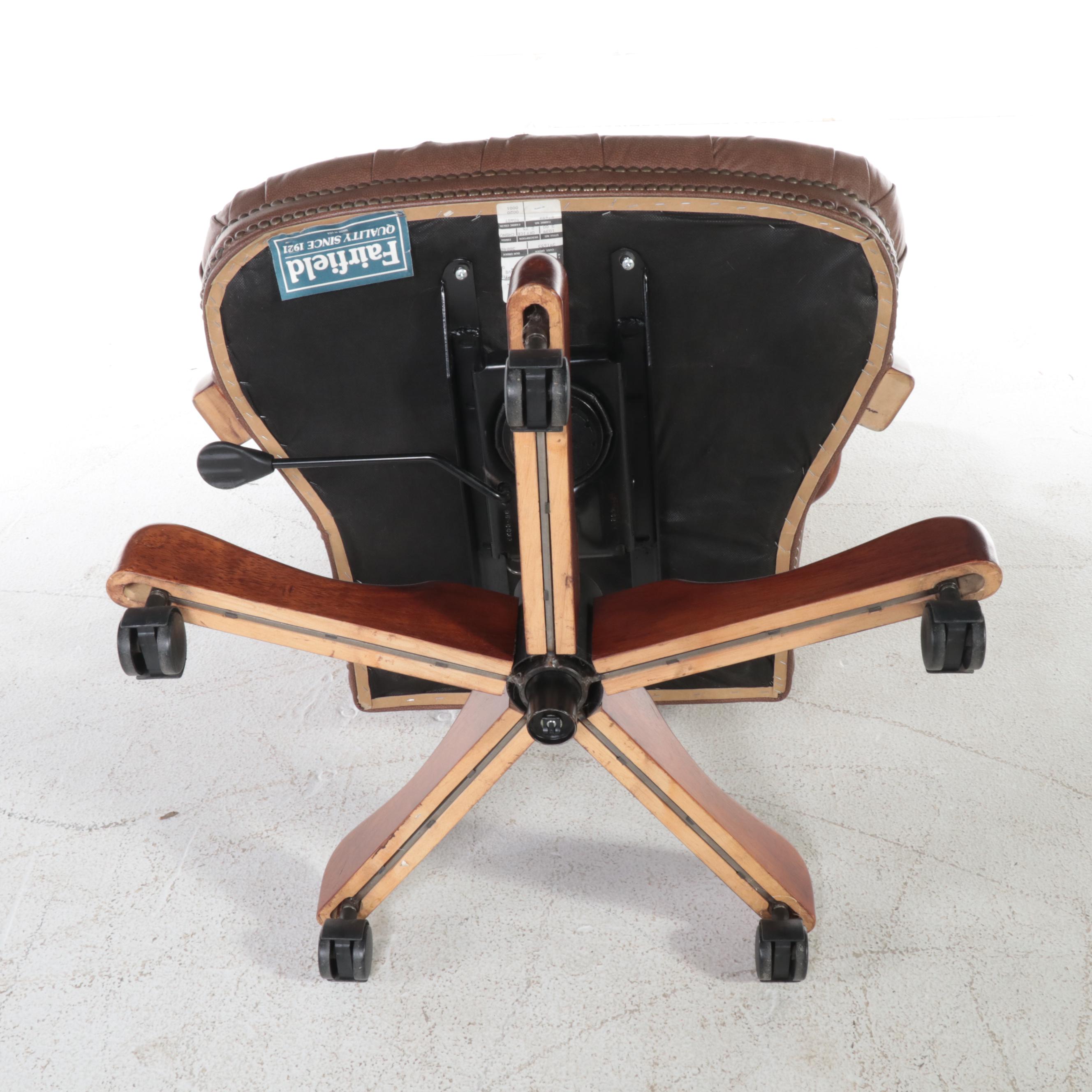 Drexel Enterprises Directoire Style Mahogany Desk with Farifield Executive Chair