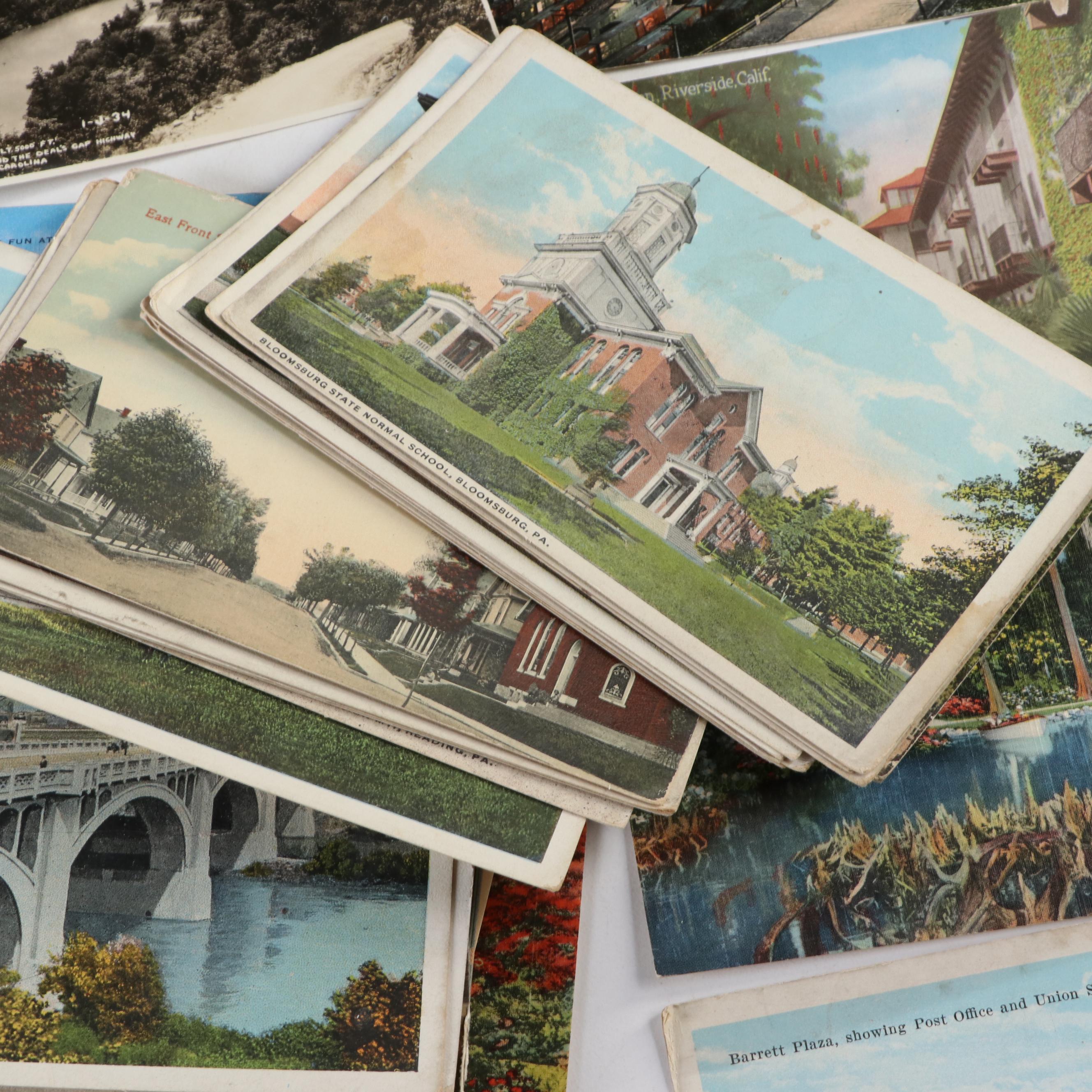 North Carolina, California, Virginia and Other Souvenir Postcards