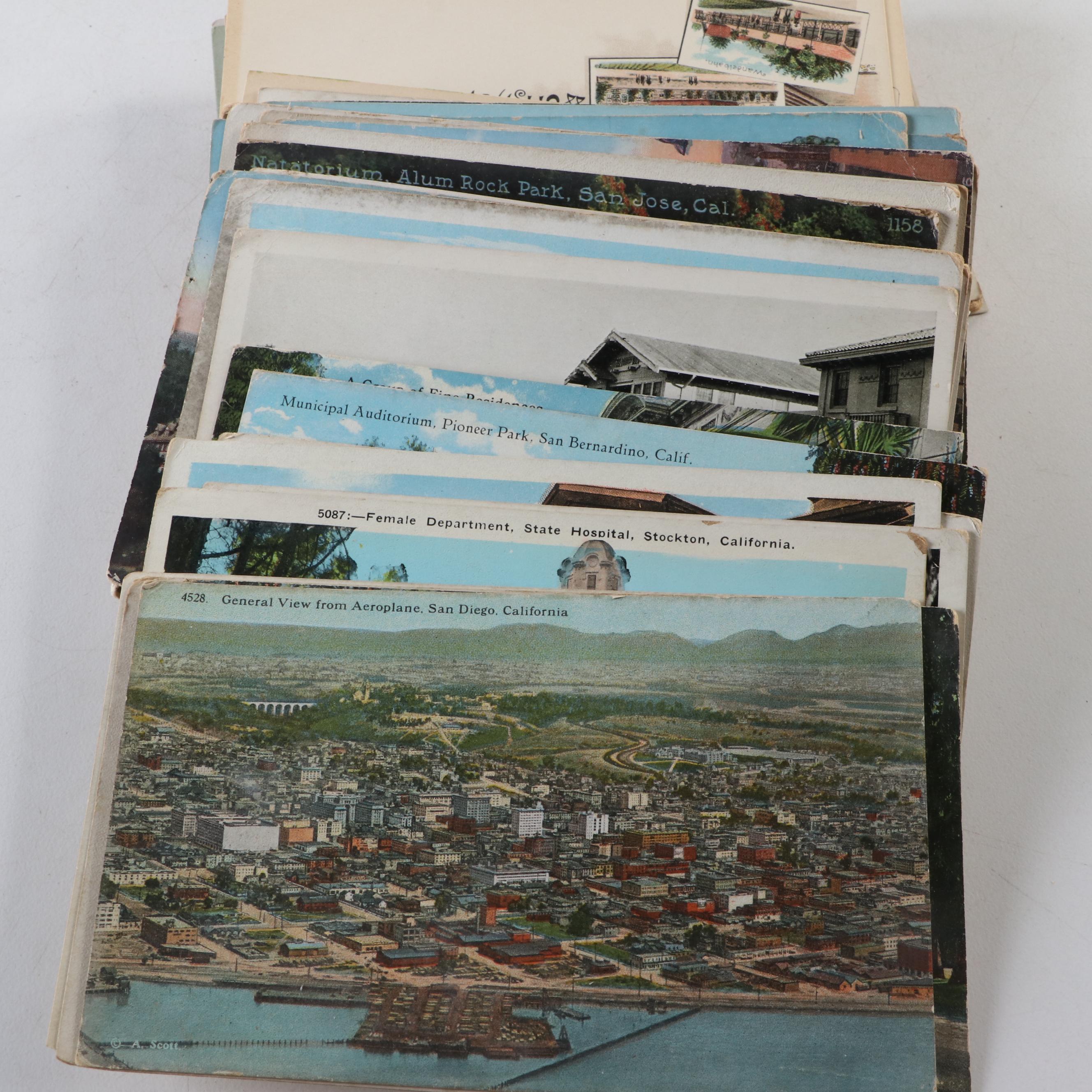 North Carolina, California, Virginia and Other Souvenir Postcards