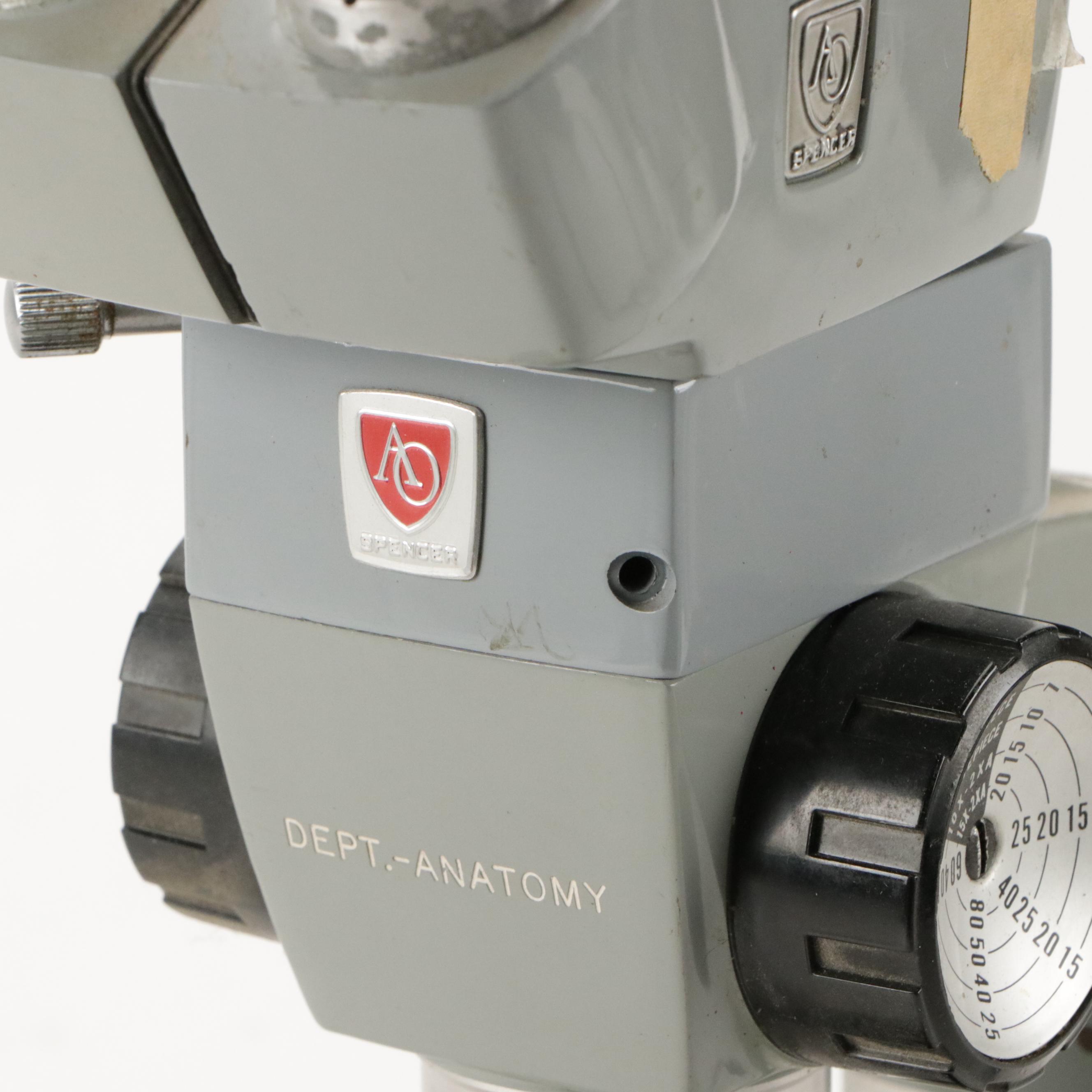 American Optical Microscopes With Assorted Lenses, Eyepieces, Adaptors, More