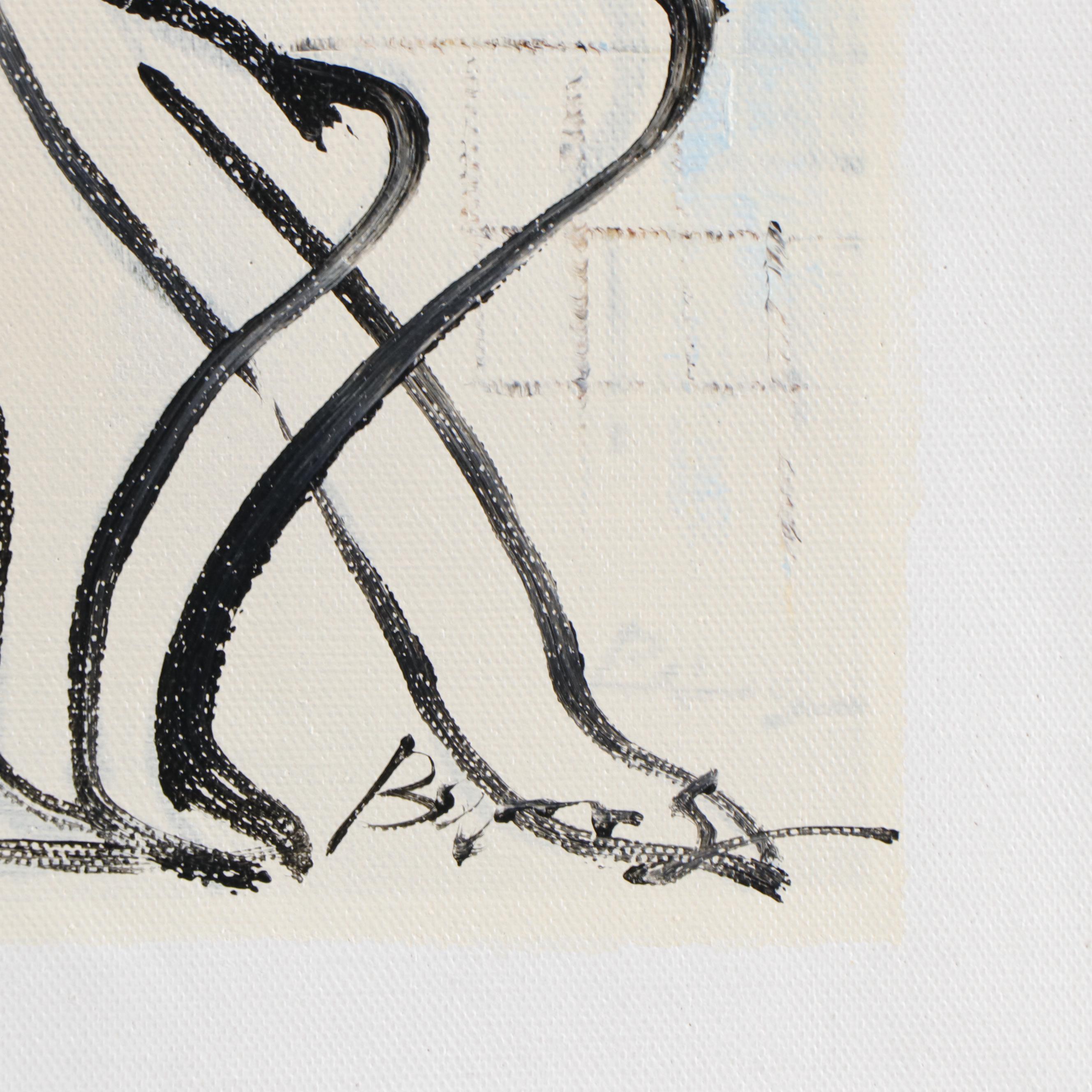 Bing Abstract Figural Oil Painting, 21st Century