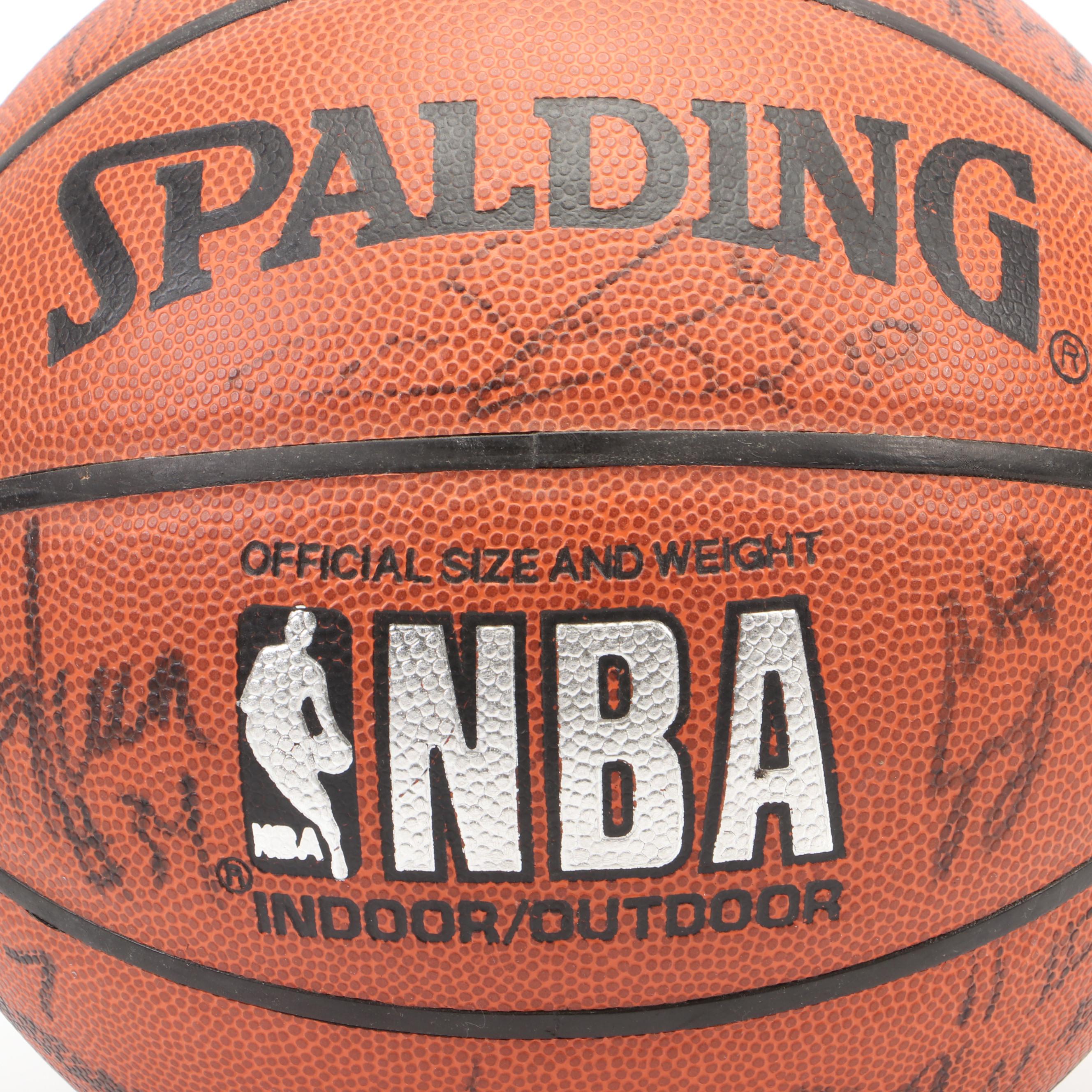 1993 Houston Rockets Team Signed Spalding NBA Basketball