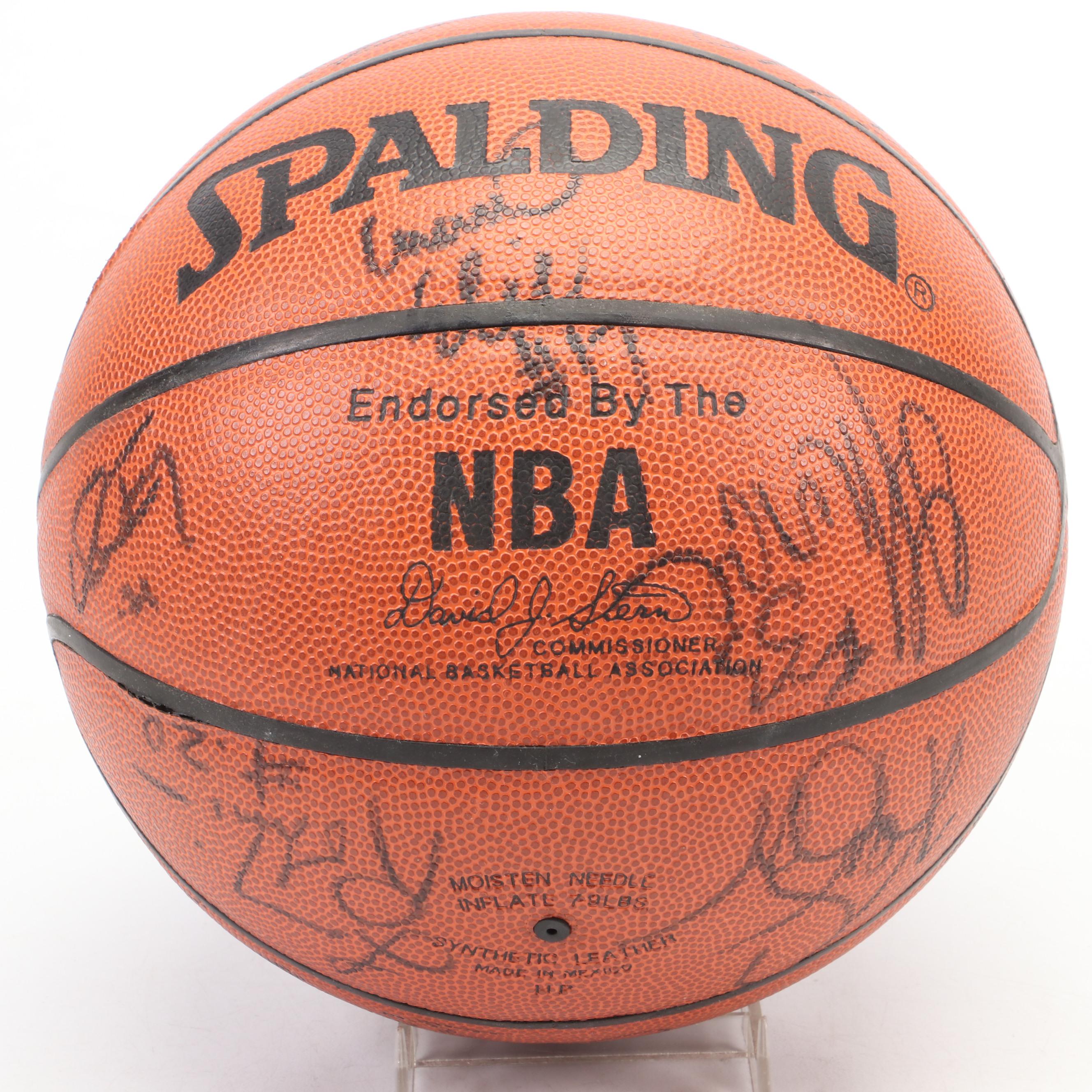 1993 Houston Rockets Team Signed Spalding NBA Basketball