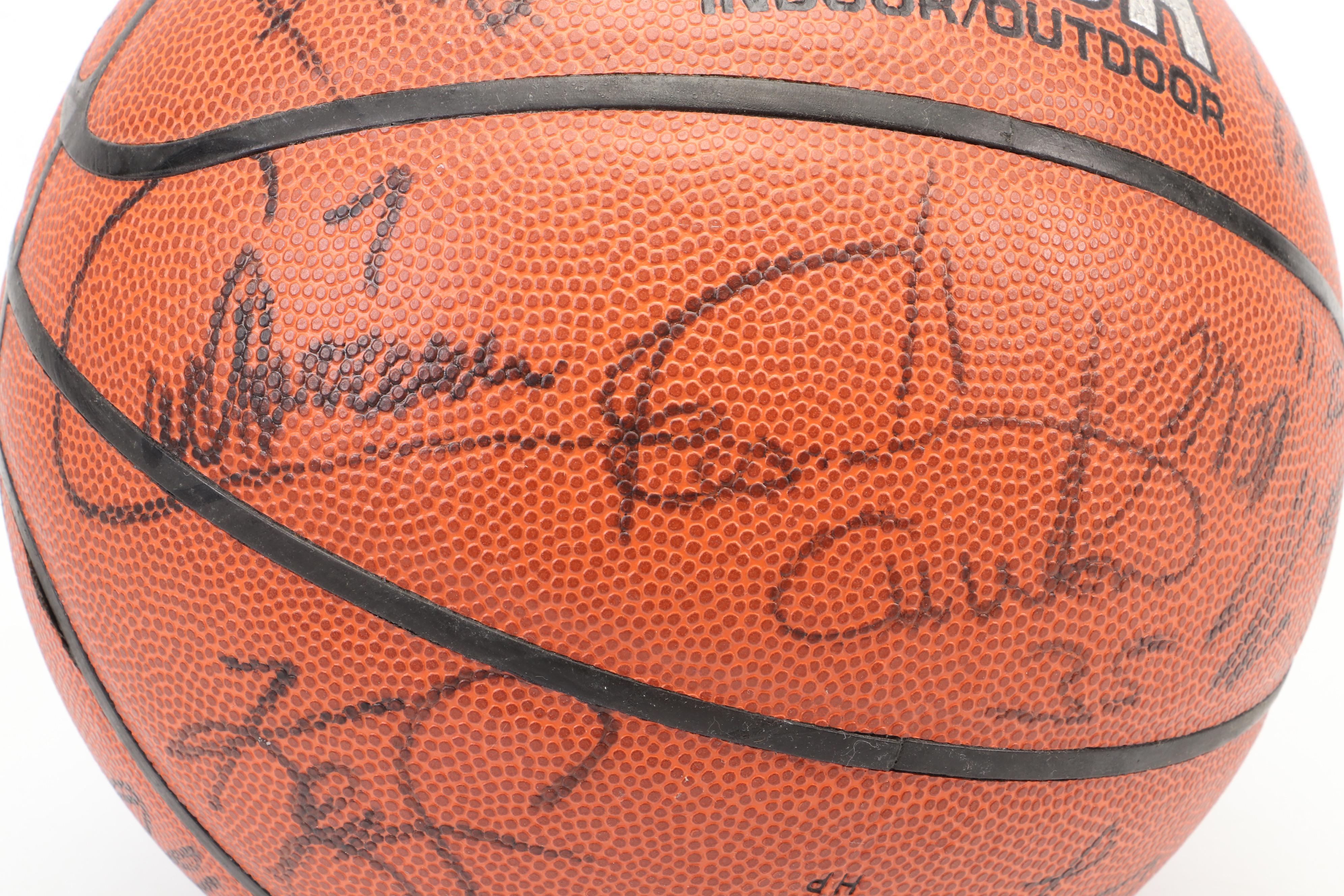 1993 Houston Rockets Team Signed Spalding NBA Basketball