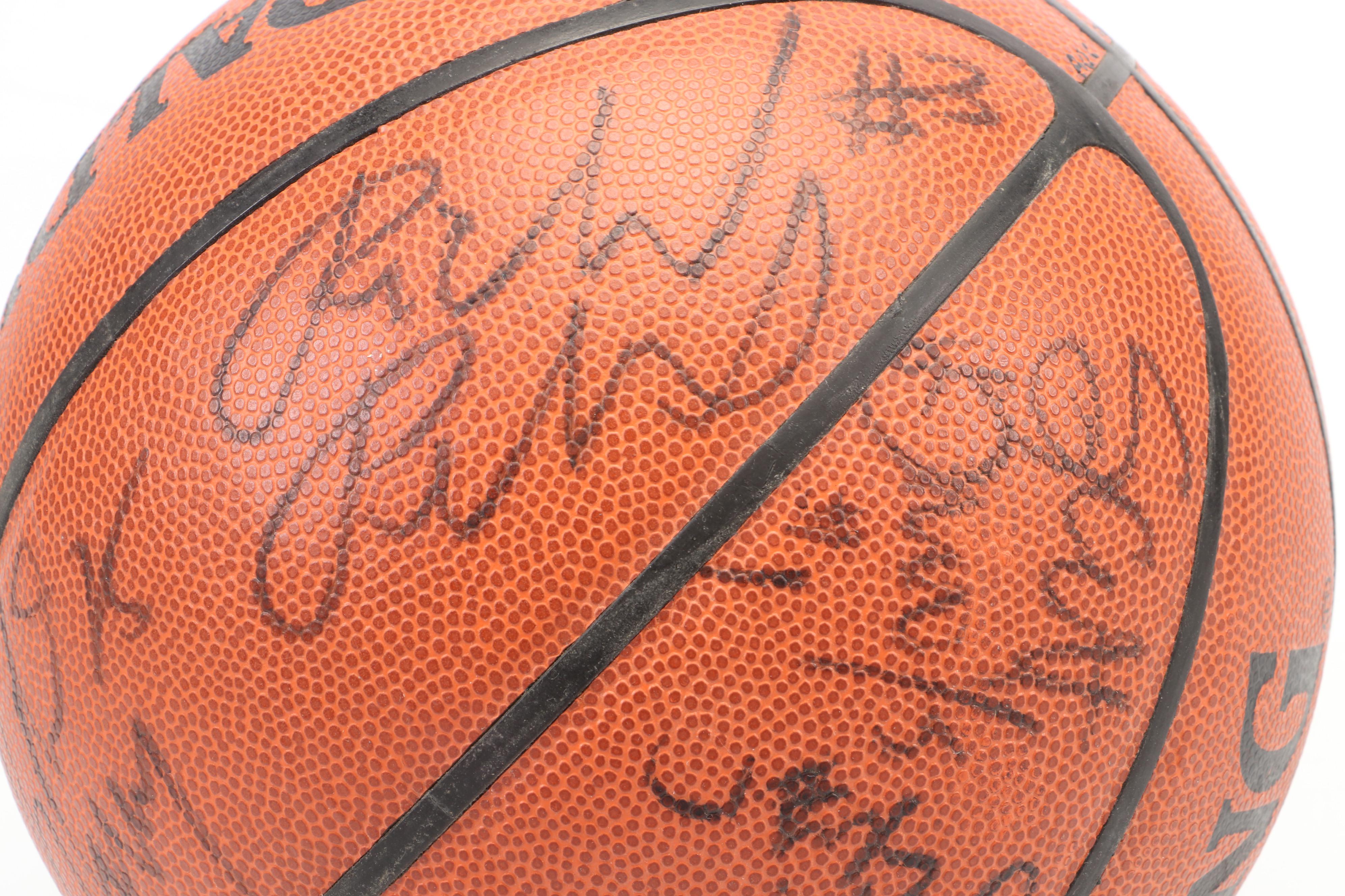 1993 Houston Rockets Team Signed Spalding NBA Basketball