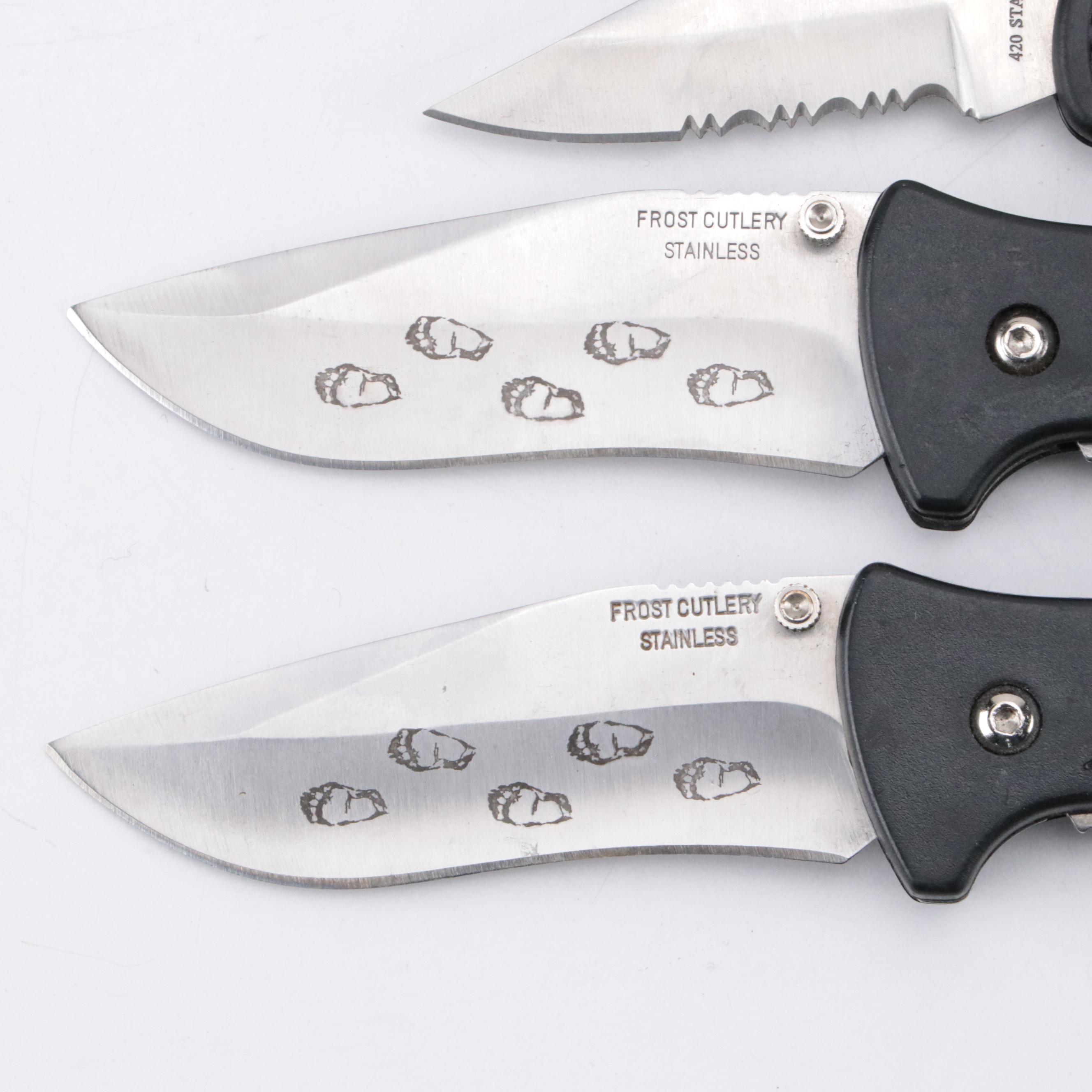 Frost Cutlery, Rostfrei, Buck and More Folding Knives