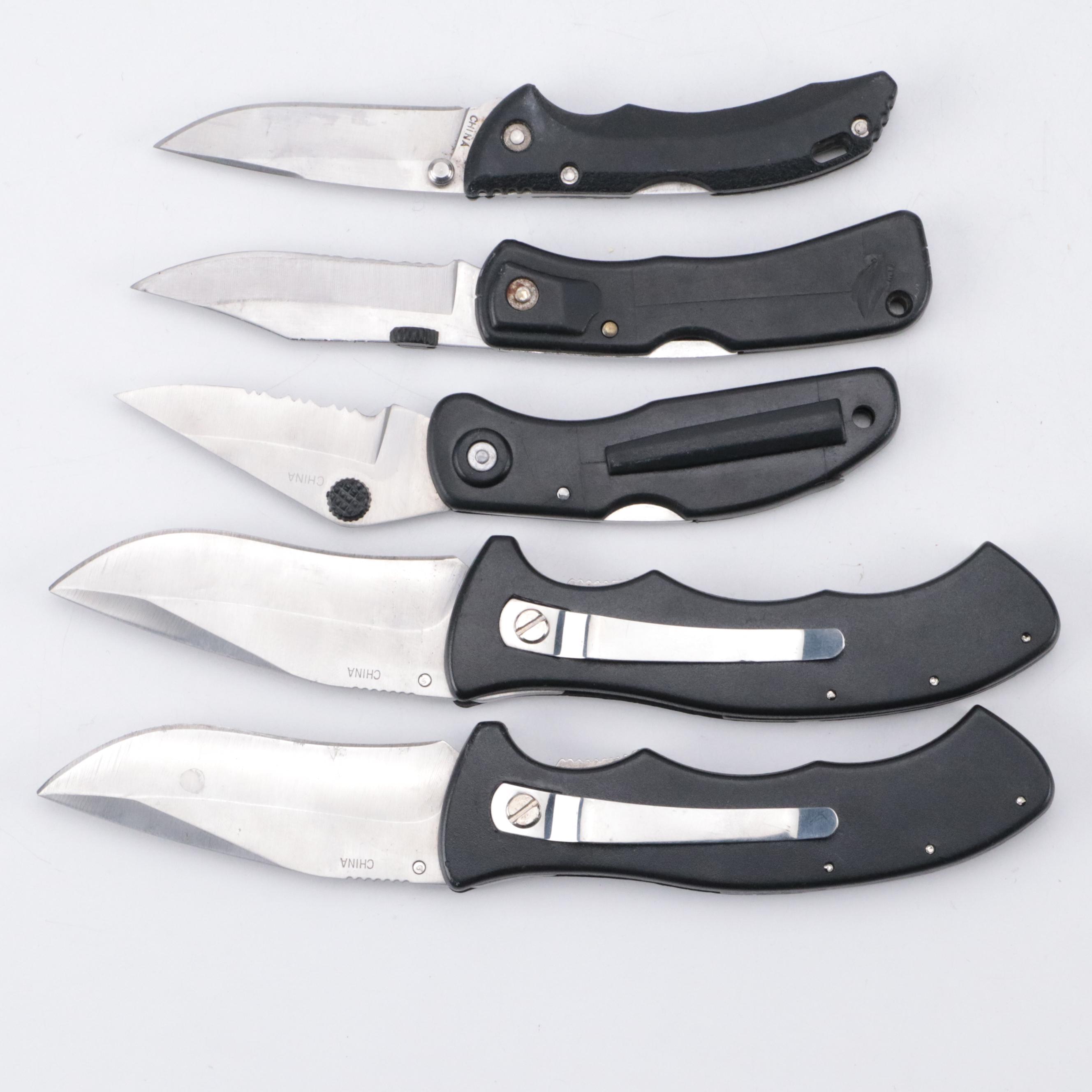 Frost Cutlery, Rostfrei, Buck and More Folding Knives