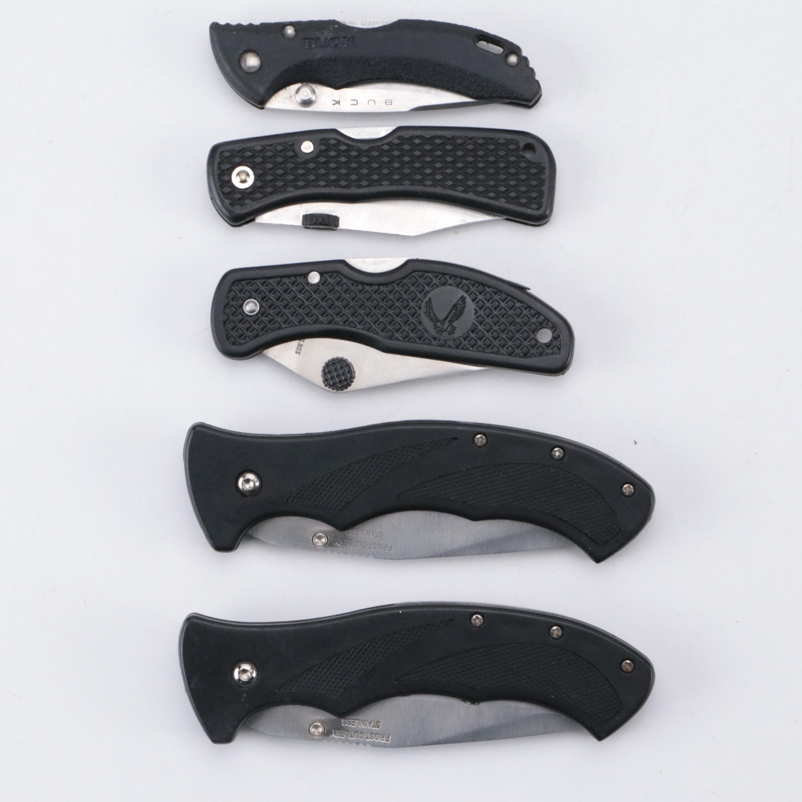 Frost Cutlery, Rostfrei, Buck and More Folding Knives