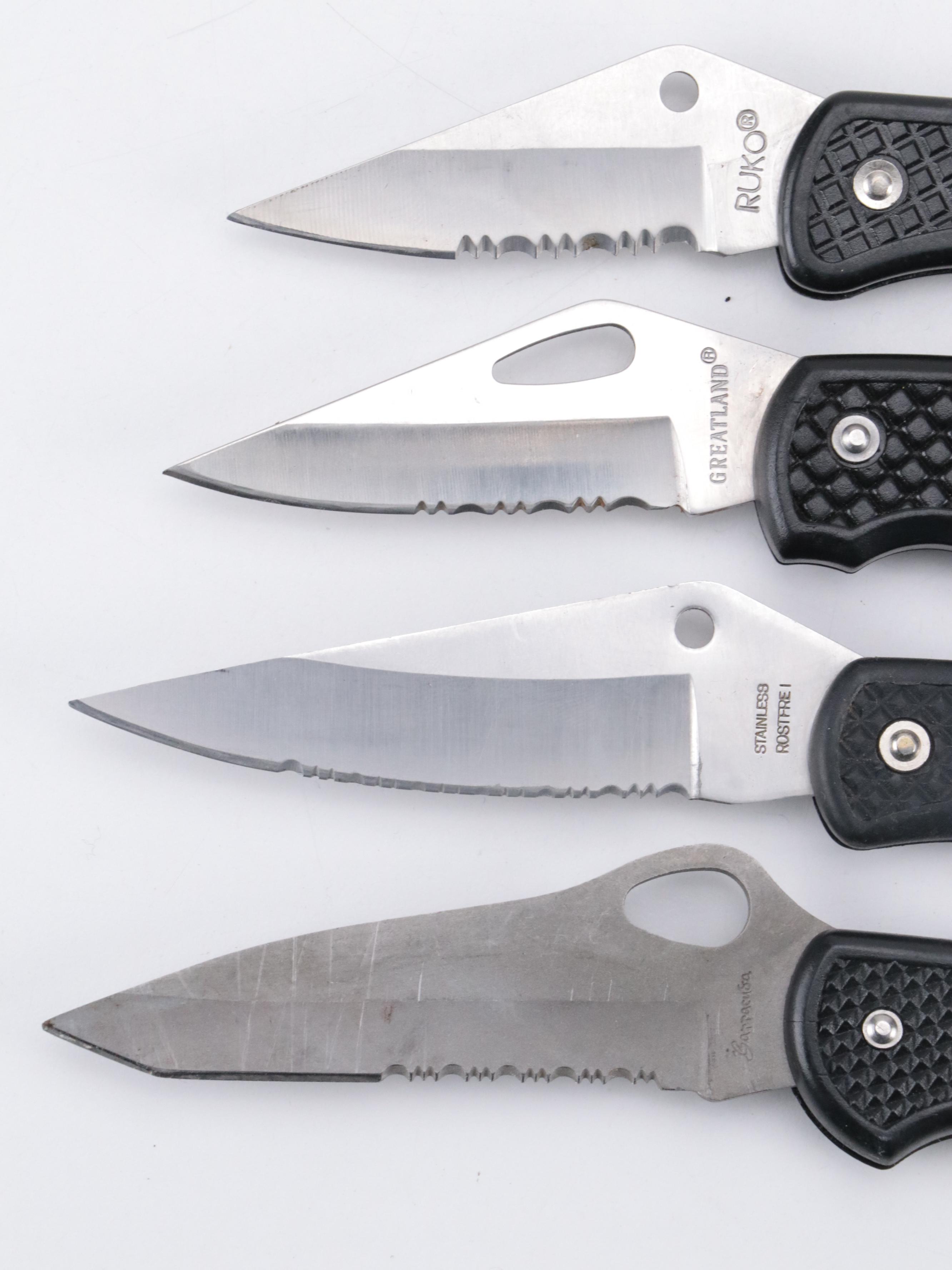 Frost Cutlery, Rostfrei, Buck and More Folding Knives