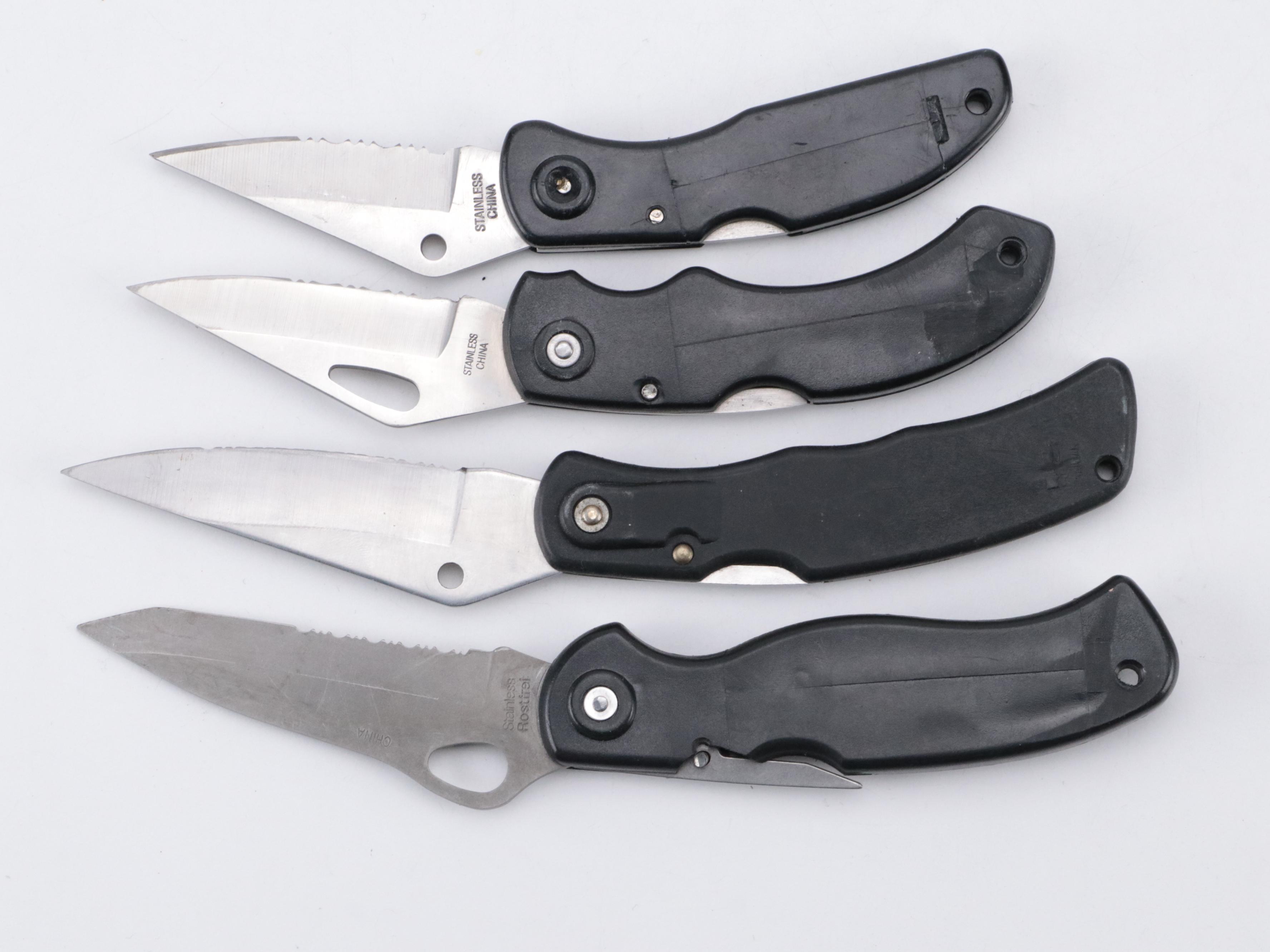 Frost Cutlery, Rostfrei, Buck and More Folding Knives