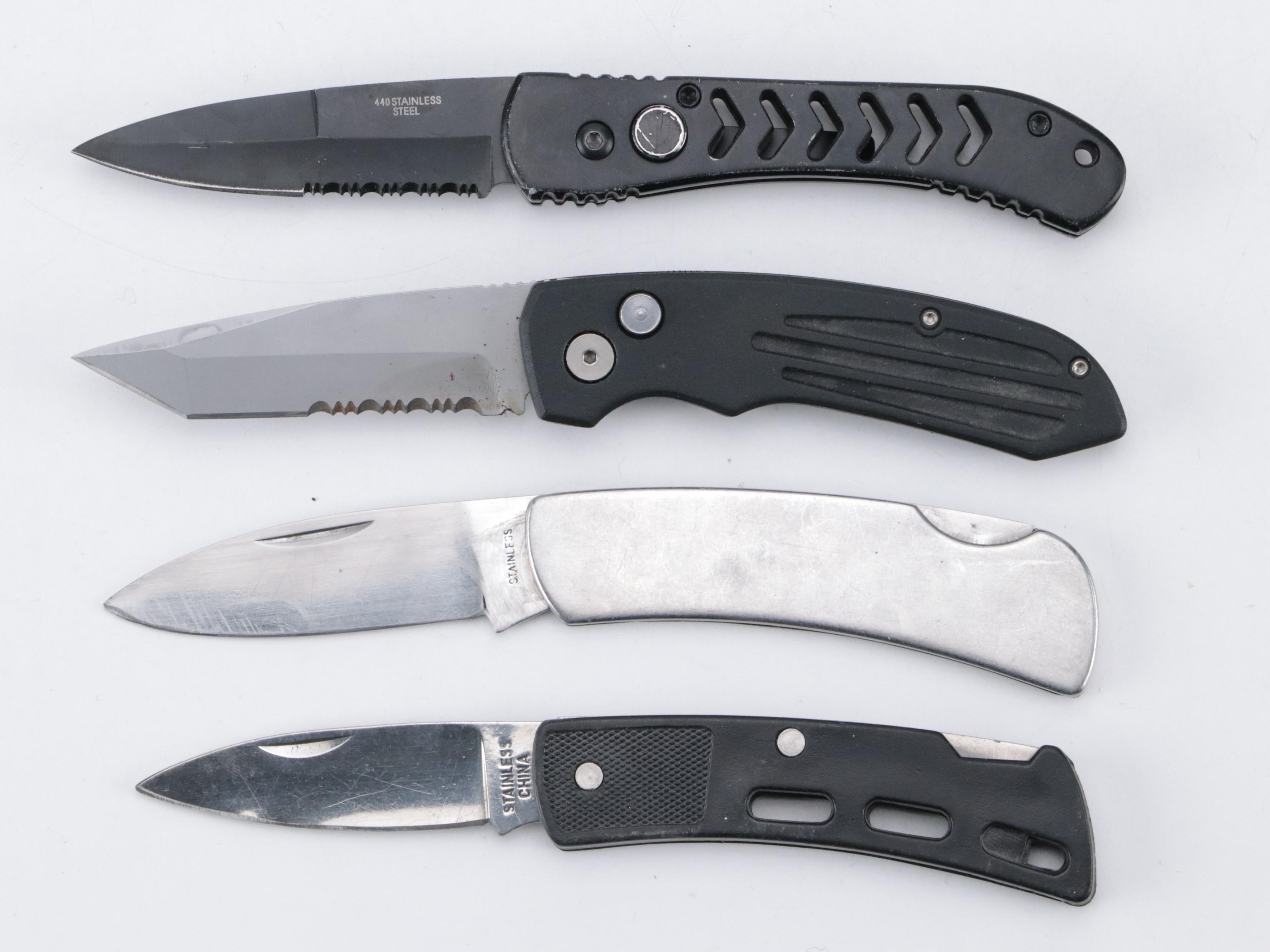 Frost Cutlery, Rostfrei, Buck and More Folding Knives