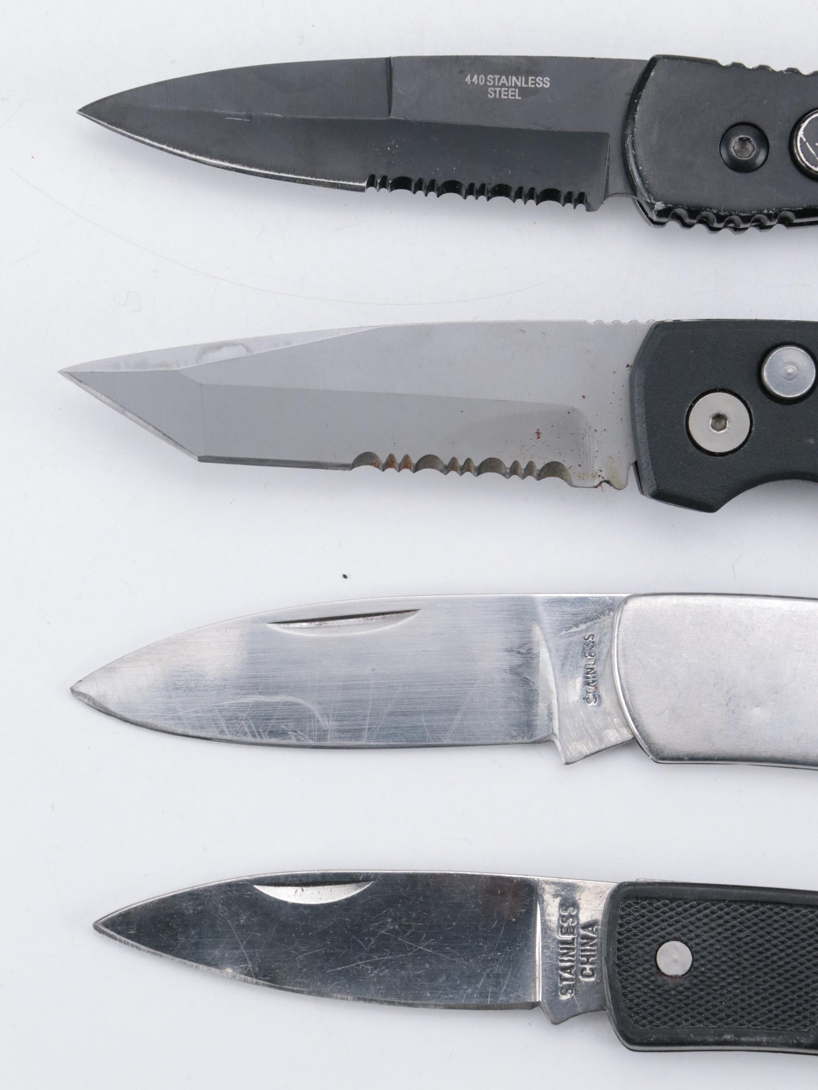 Frost Cutlery, Rostfrei, Buck and More Folding Knives