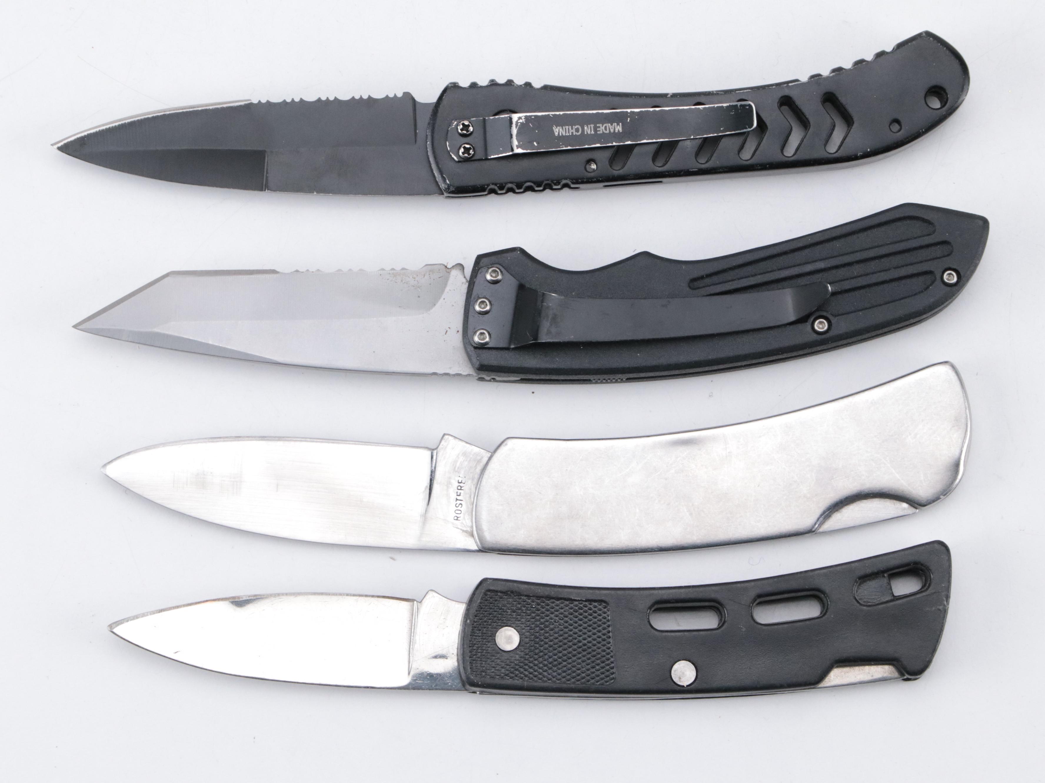 Frost Cutlery, Rostfrei, Buck and More Folding Knives