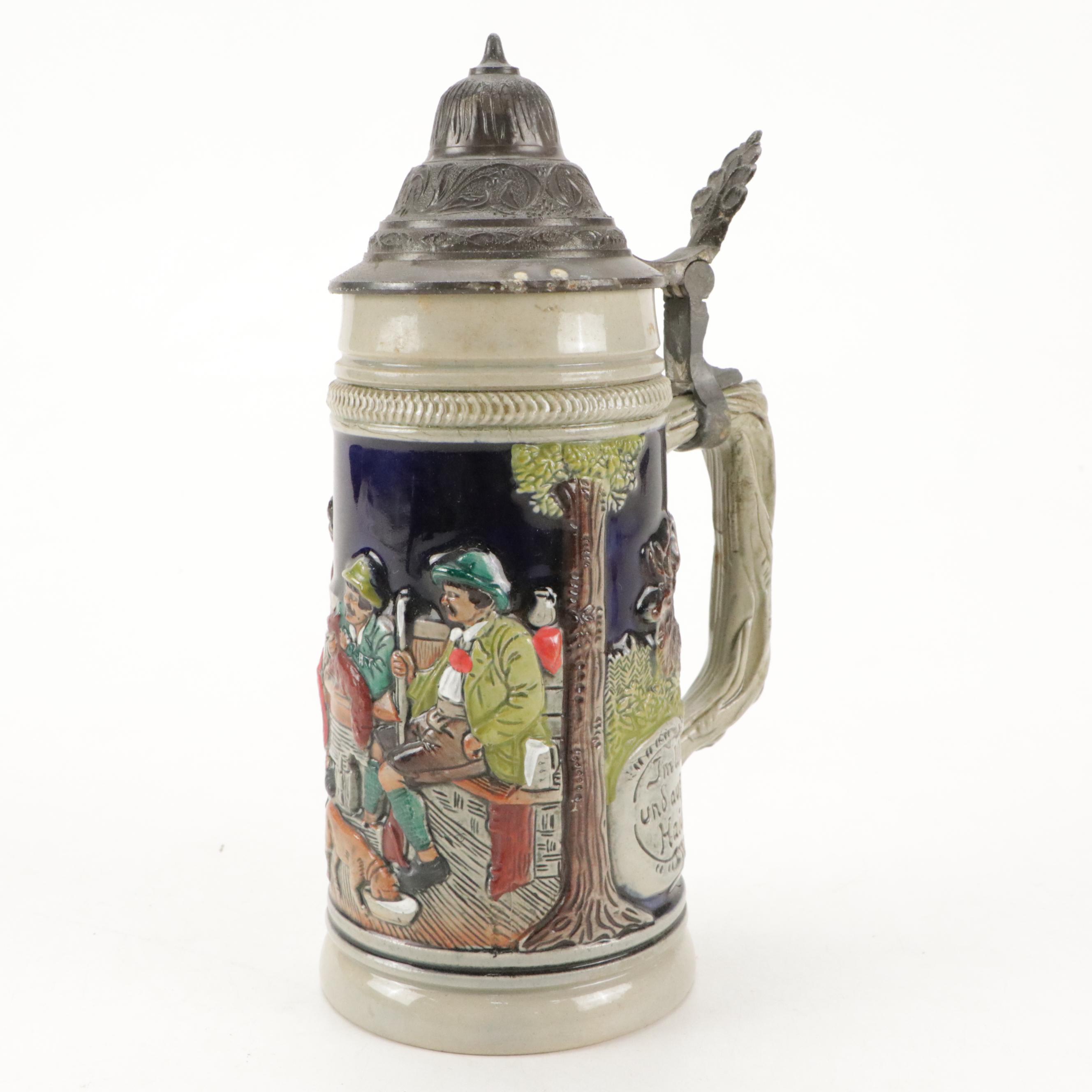 Arpege Chanel No. 5, Parker and Other Pens with Beer Stein, Candlestick and More