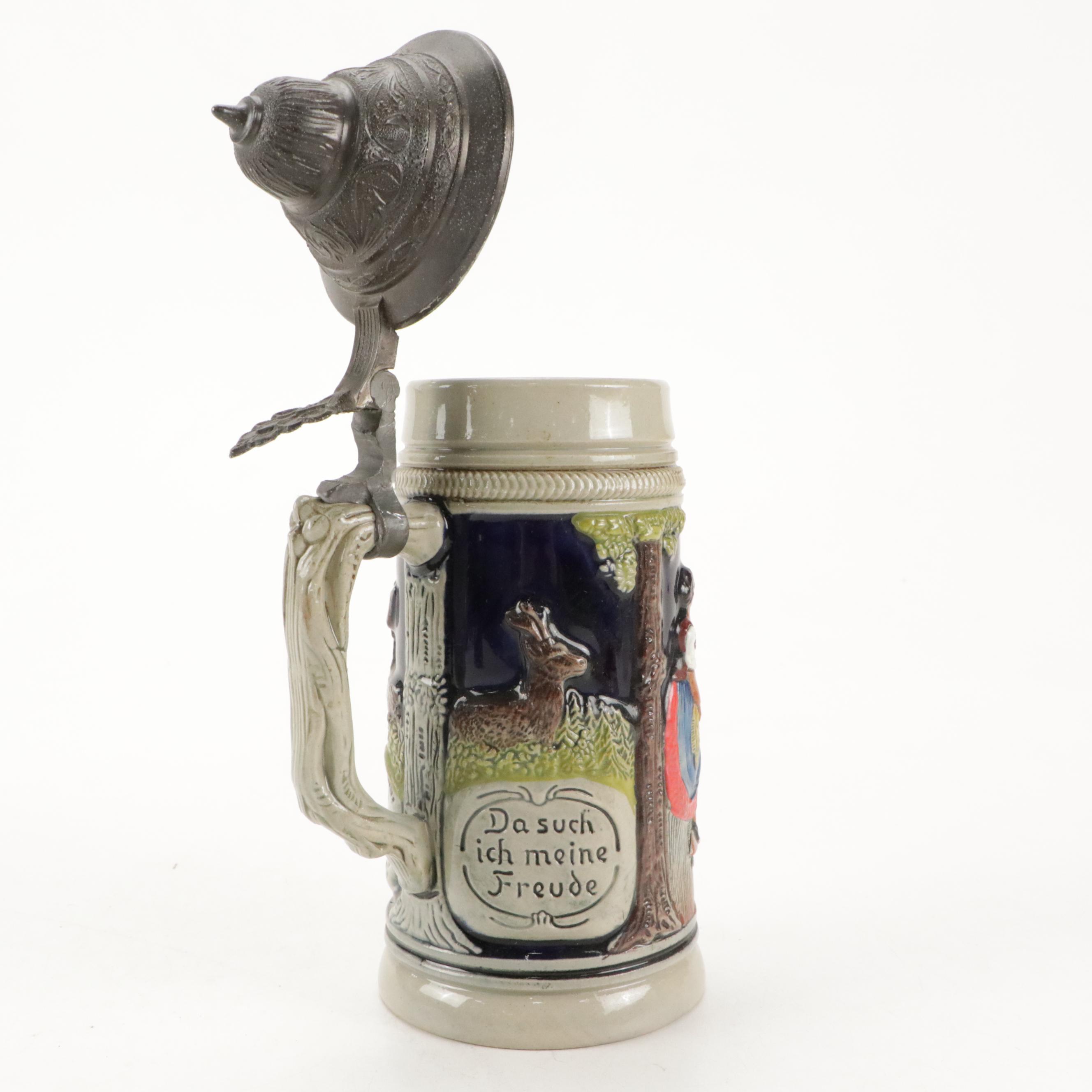 Arpege Chanel No. 5, Parker and Other Pens with Beer Stein, Candlestick and More