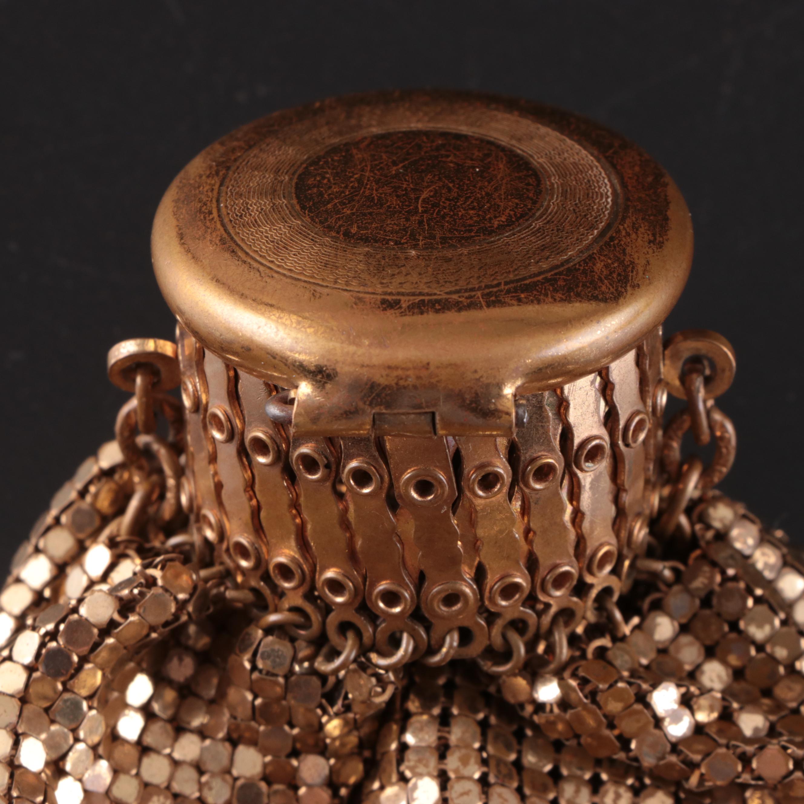 Whiting & Davis Brass Chainmail Bags with Expandable and Ring Closures