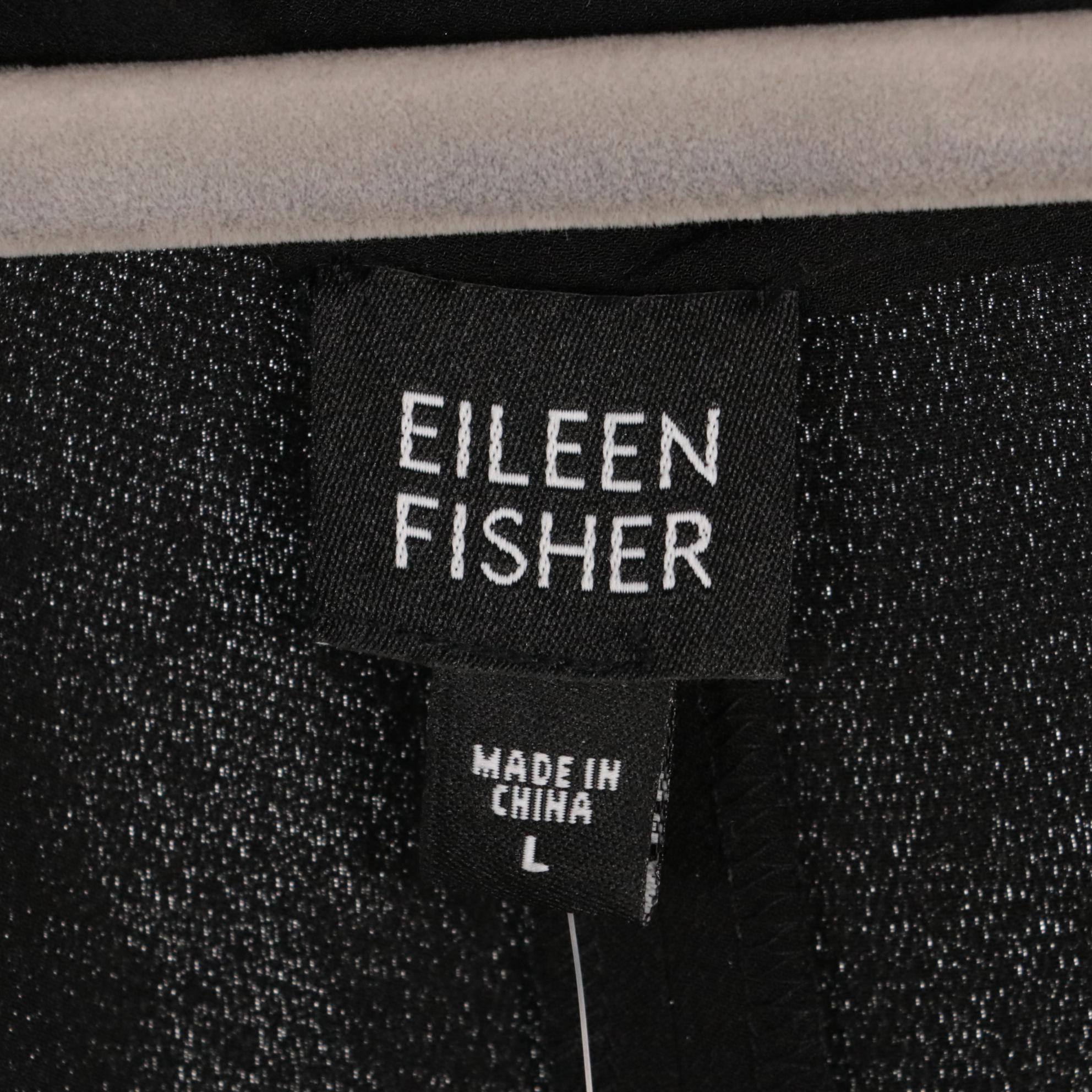 Eileen Fisher Silk Crepe Dress, Textured Silk Mandarin Collar Jacket & Blouse