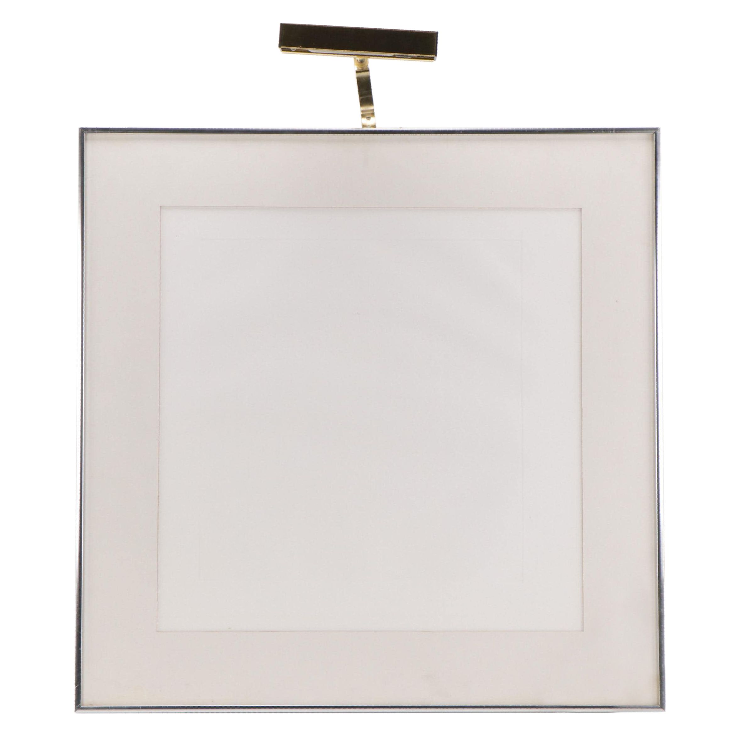 Abstract Geometric Embossed Relief Print with Display Light