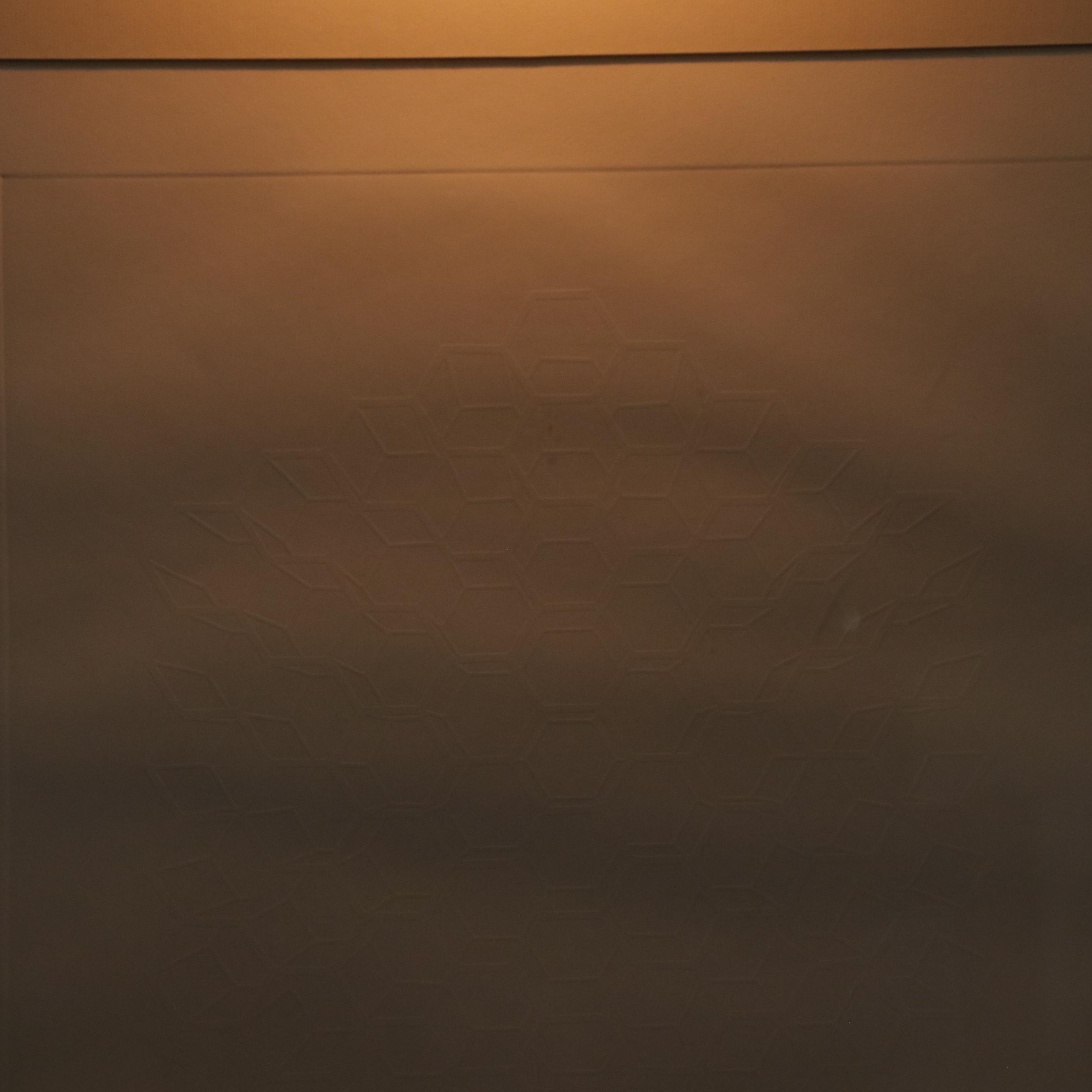 Abstract Geometric Embossed Relief Print with Display Light