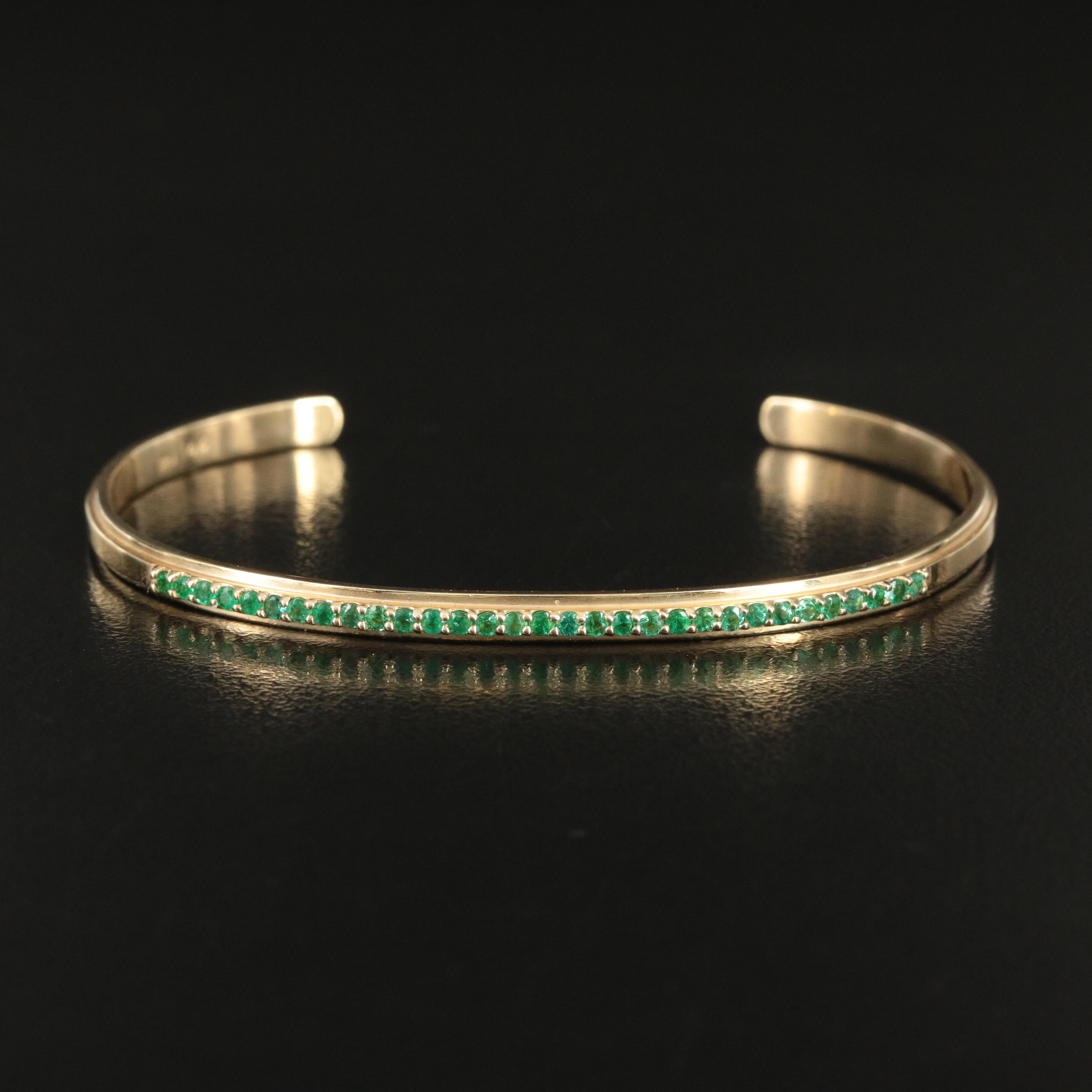 Shylee Rose 14K Emerald Cuff Bracelet