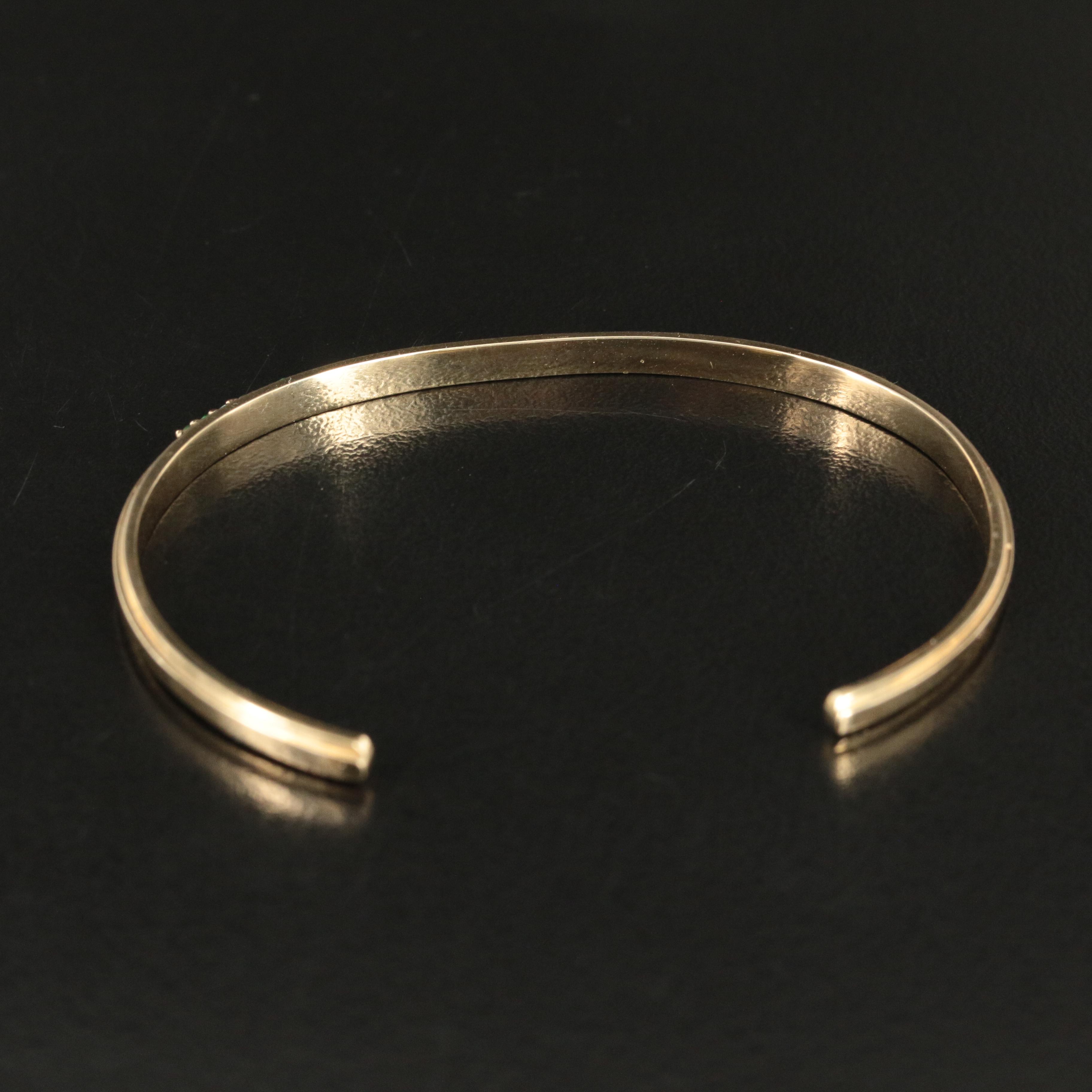 Shylee Rose 14K Emerald Cuff Bracelet