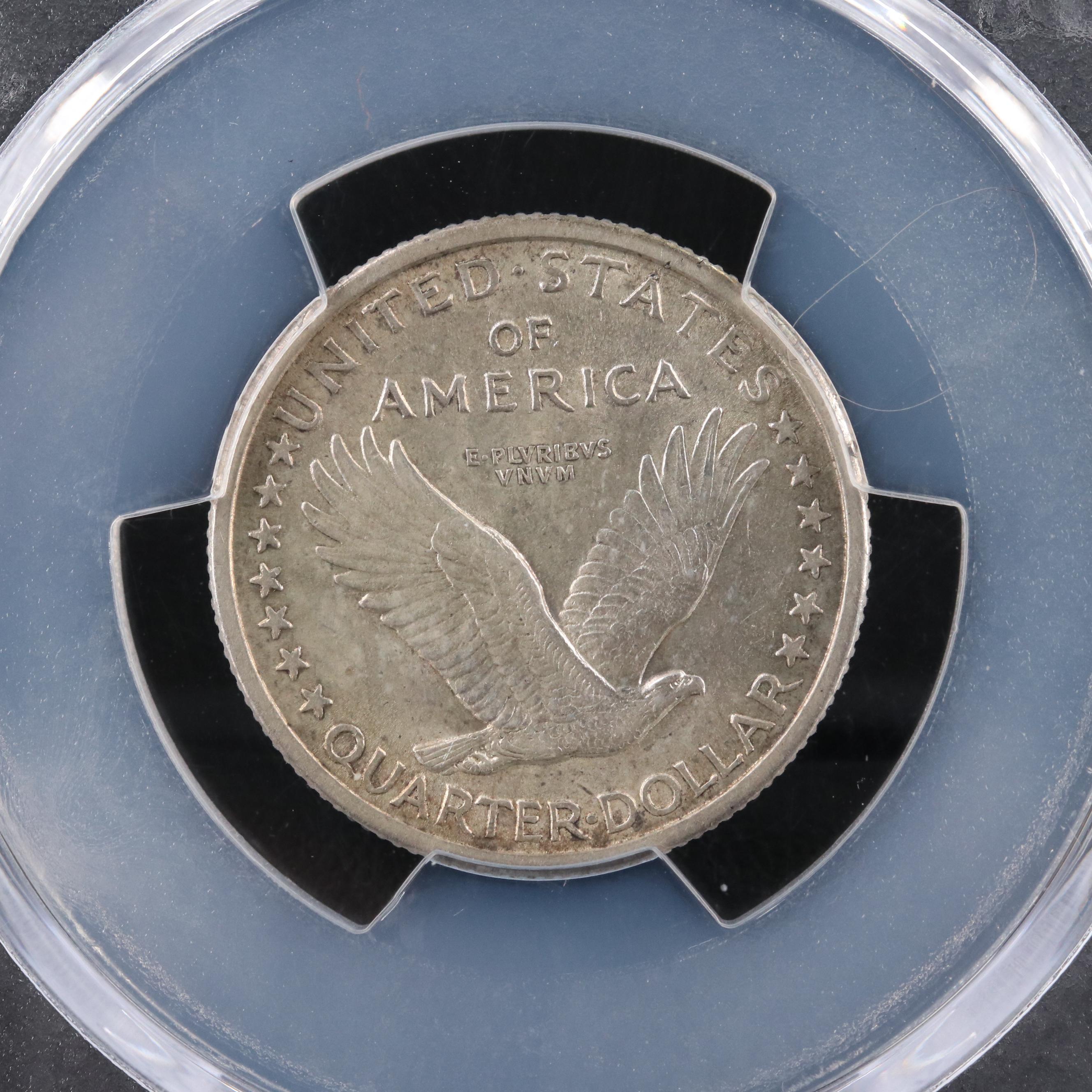 PCGS Graded AU58FH 1917 Type I Standing Liberty Silver Quarter