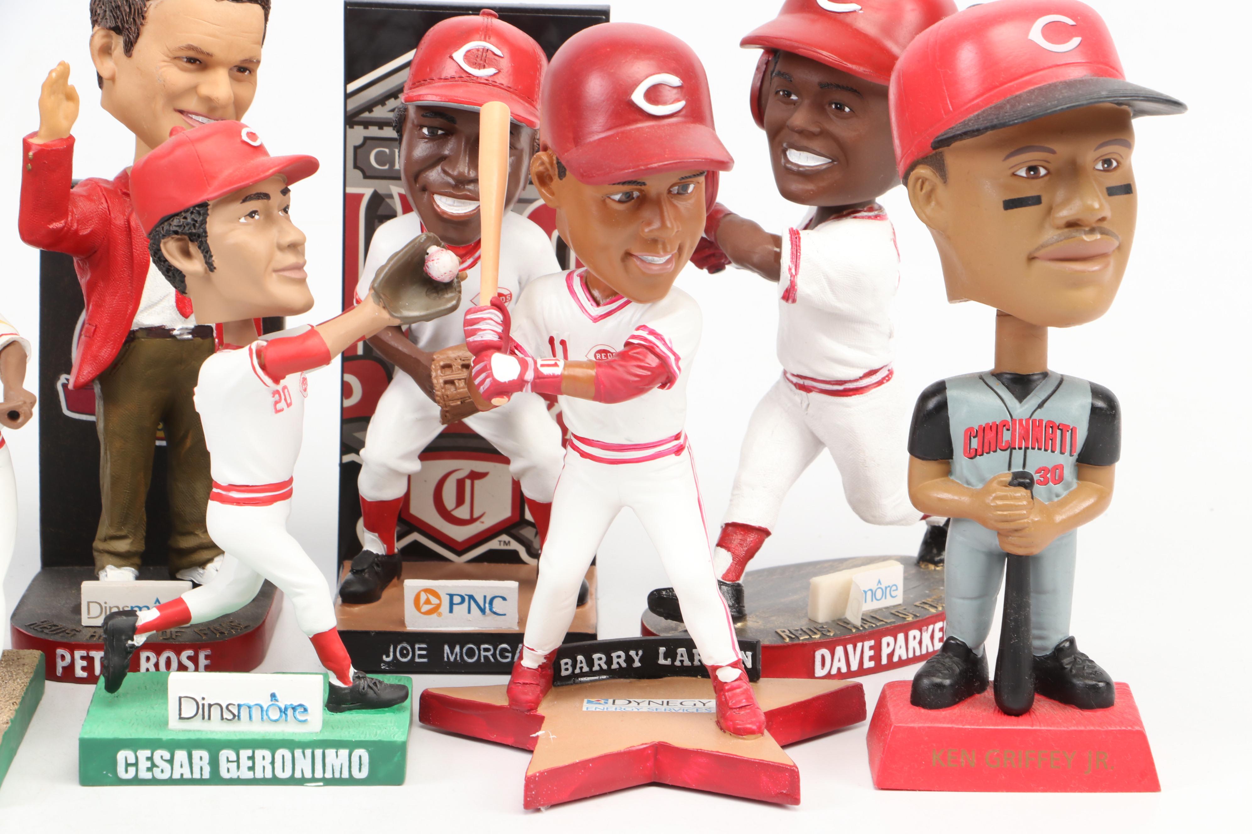Cincinnati Reds Bobbleheads Featuring Pete Rose, Johnny Bench, Marge Schott