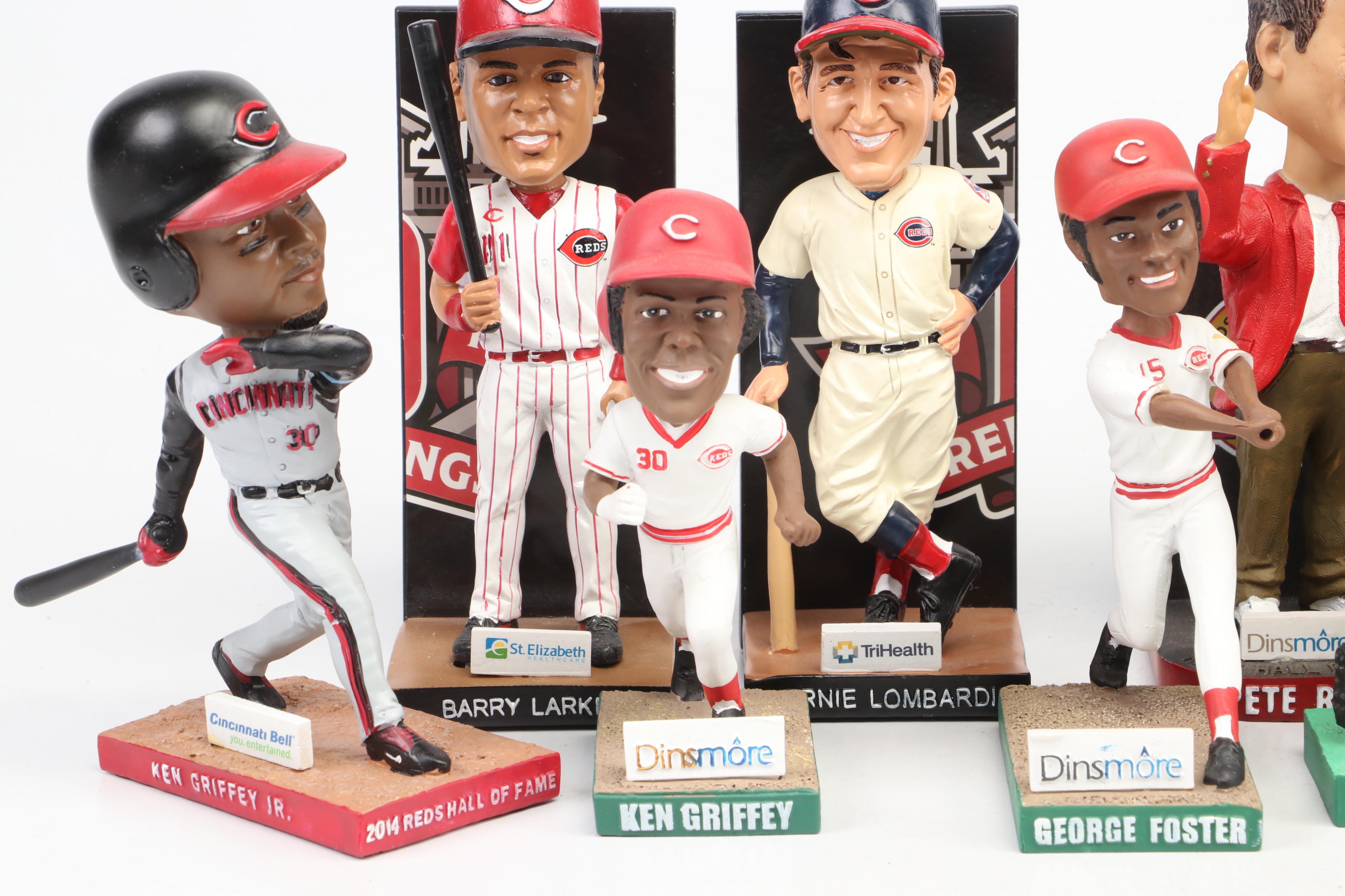 Cincinnati Reds Bobbleheads Featuring Pete Rose, Johnny Bench, Marge Schott