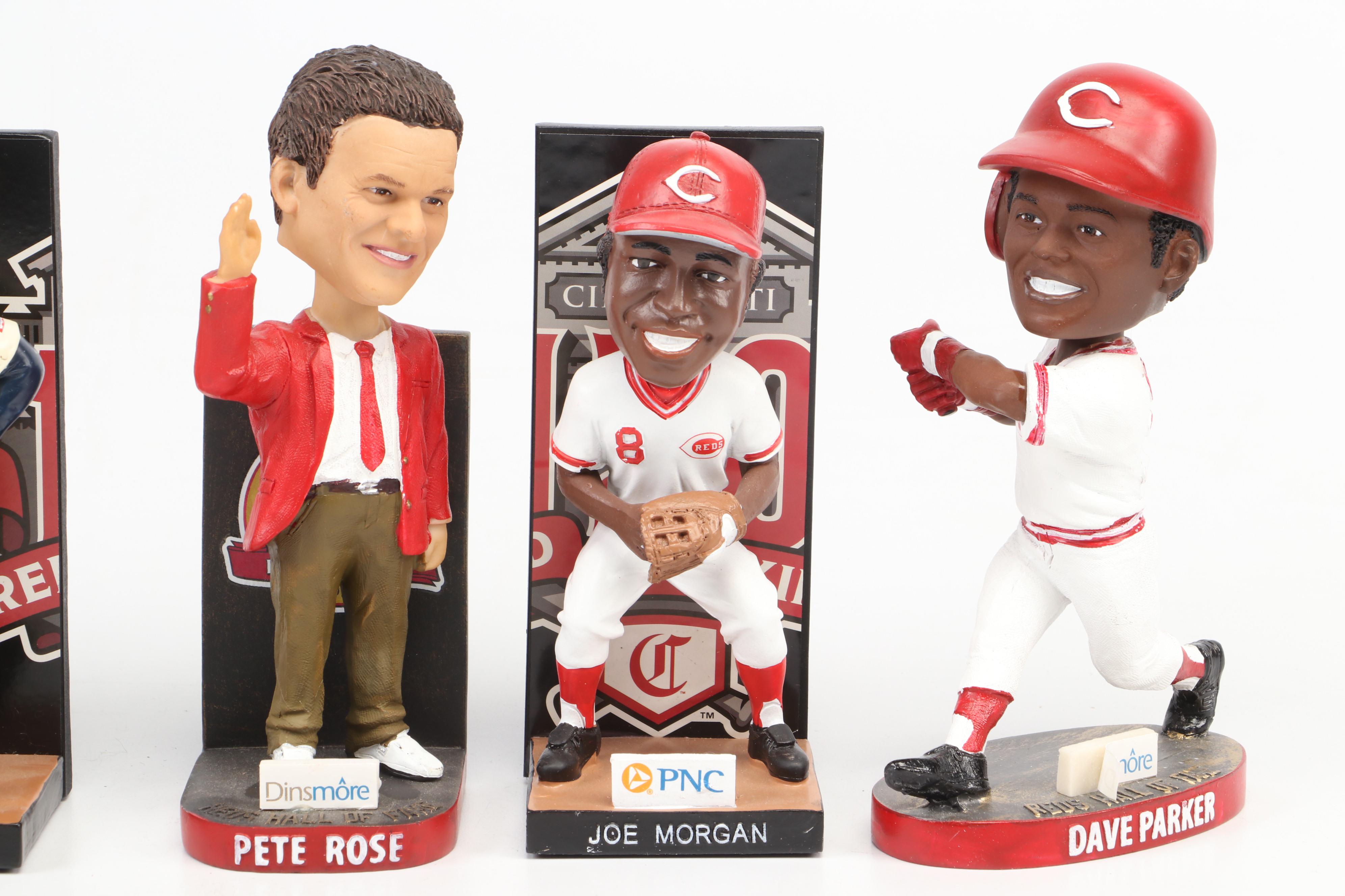 Cincinnati Reds Bobbleheads Featuring Pete Rose, Johnny Bench, Marge Schott