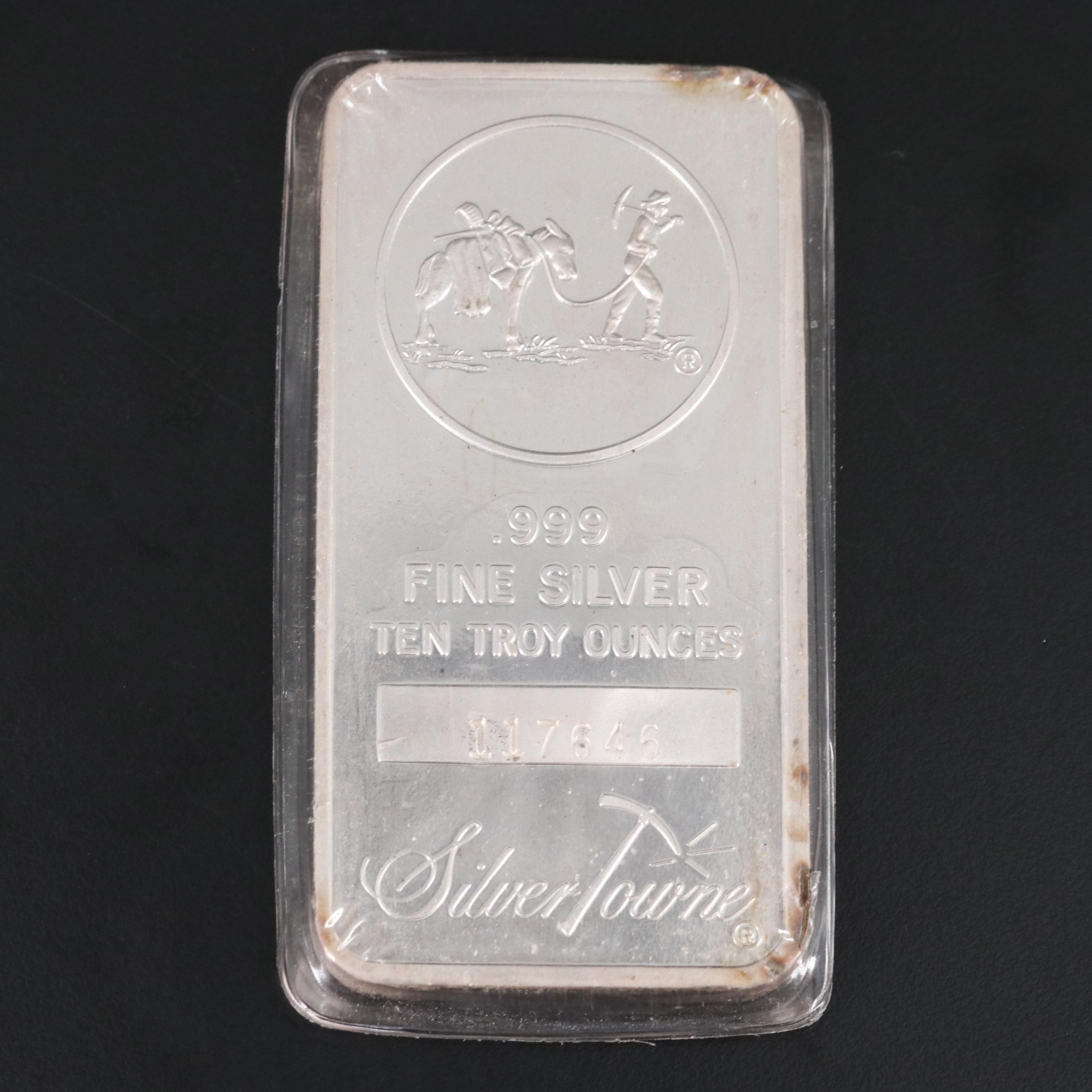 Two Ten Troy Ounce .999 Silver Bars